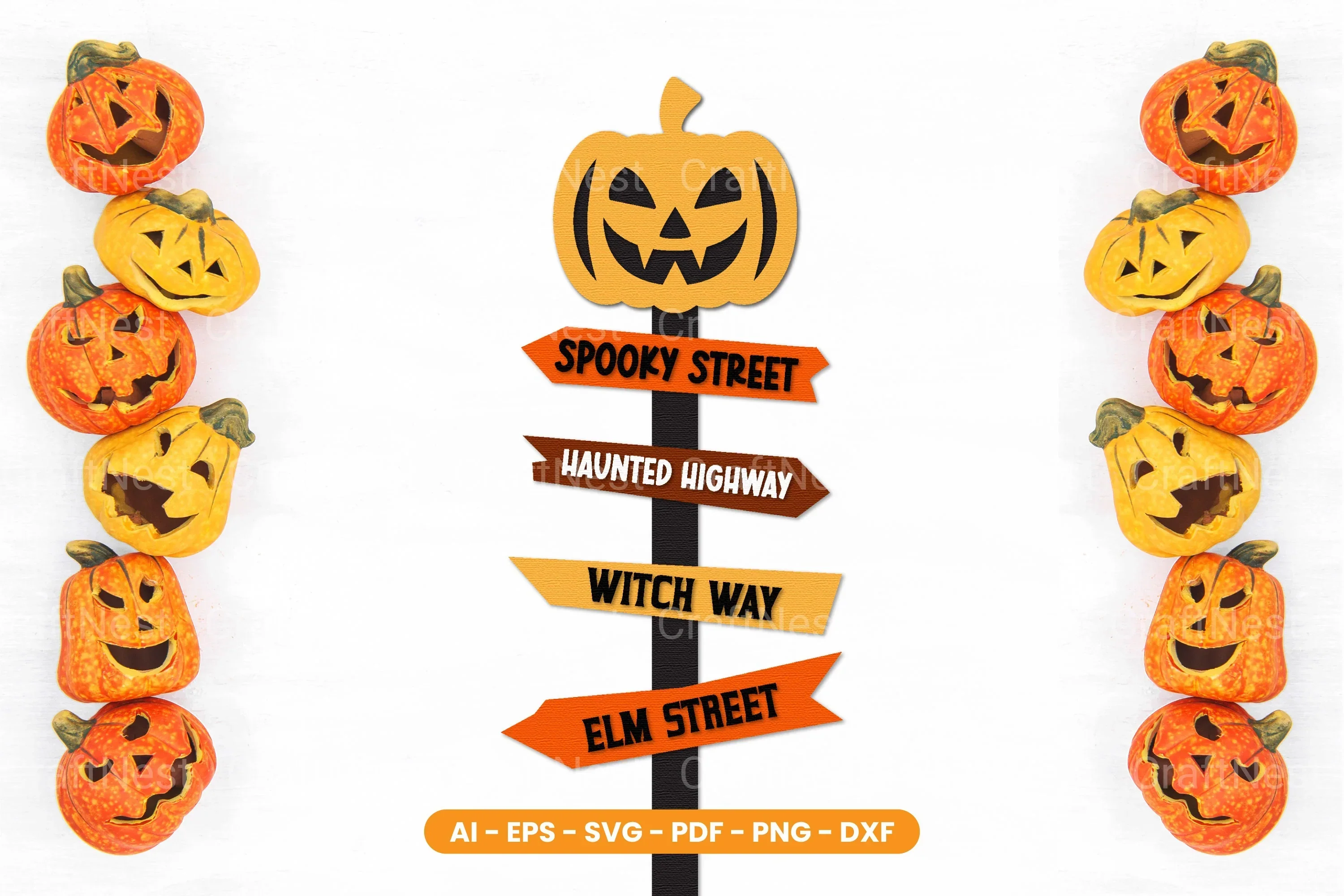 Halloween Sign Lasercut SVG Bundle