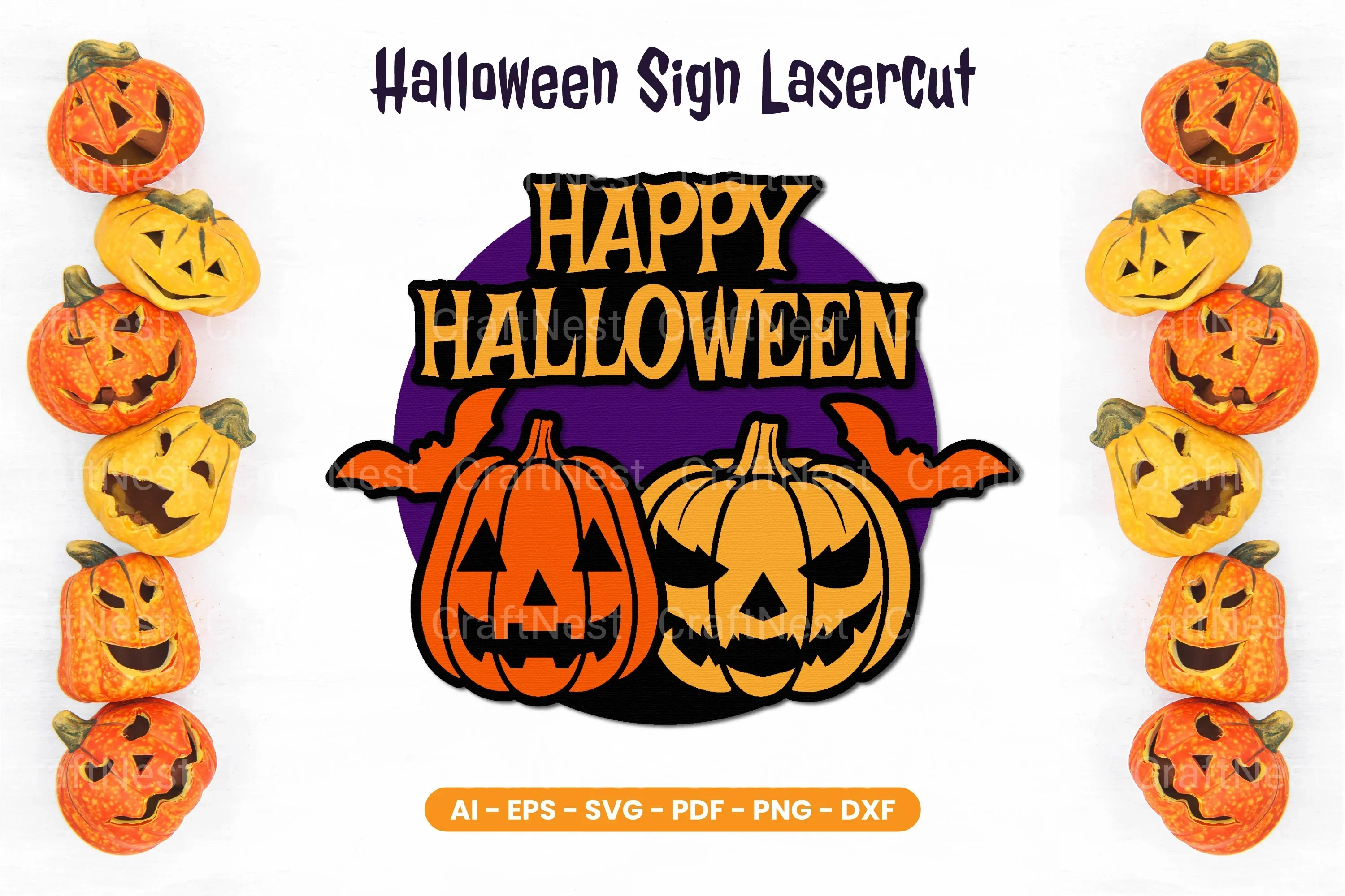 Halloween Sign Lasercut SVG Bundle