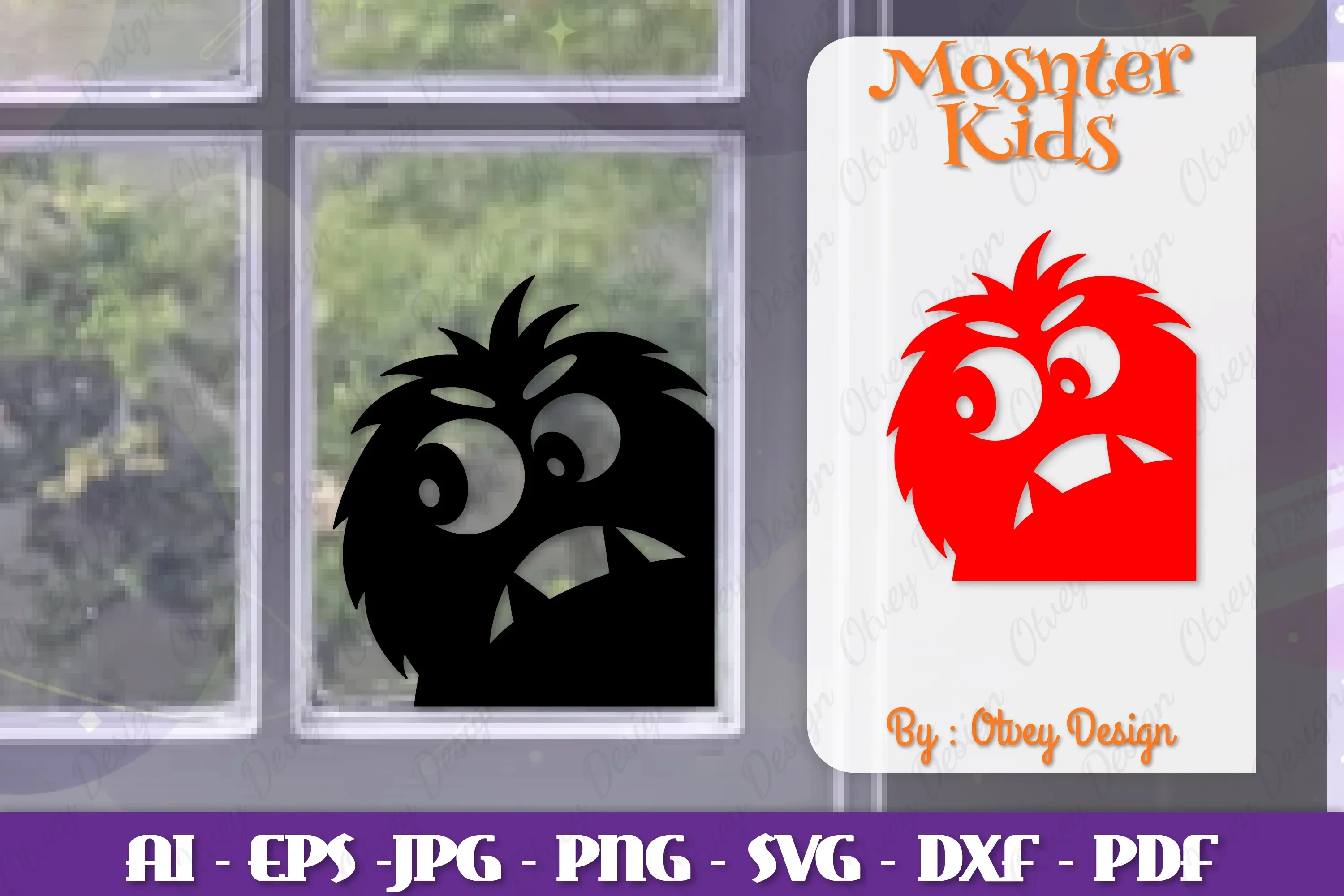 Halloween Window Cling Decor SVG Bundle
