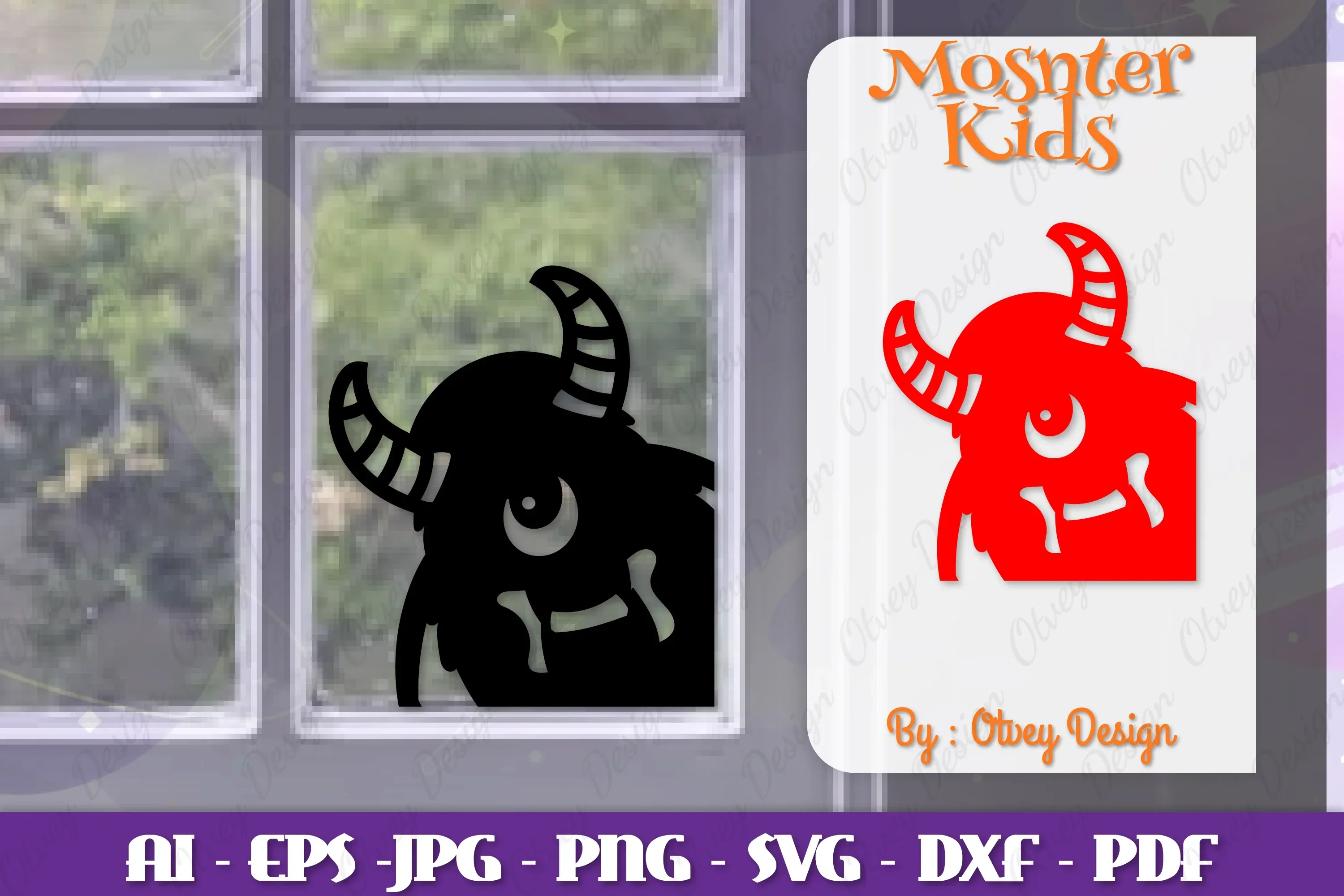Halloween Window Cling Decor SVG Bundle