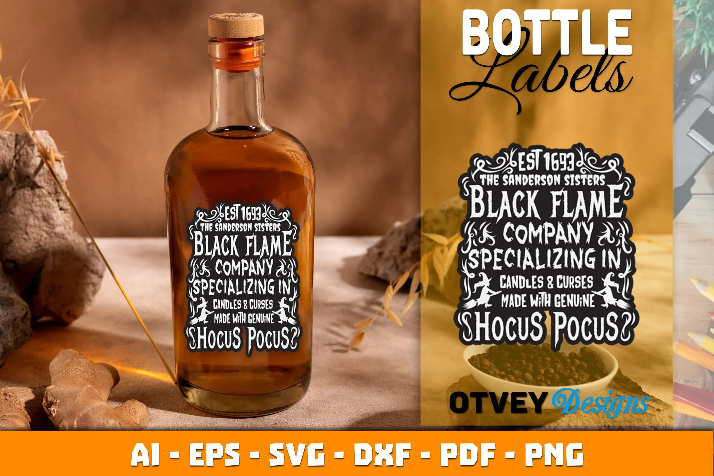 Halloween Witch Potion Label SVG Bundle