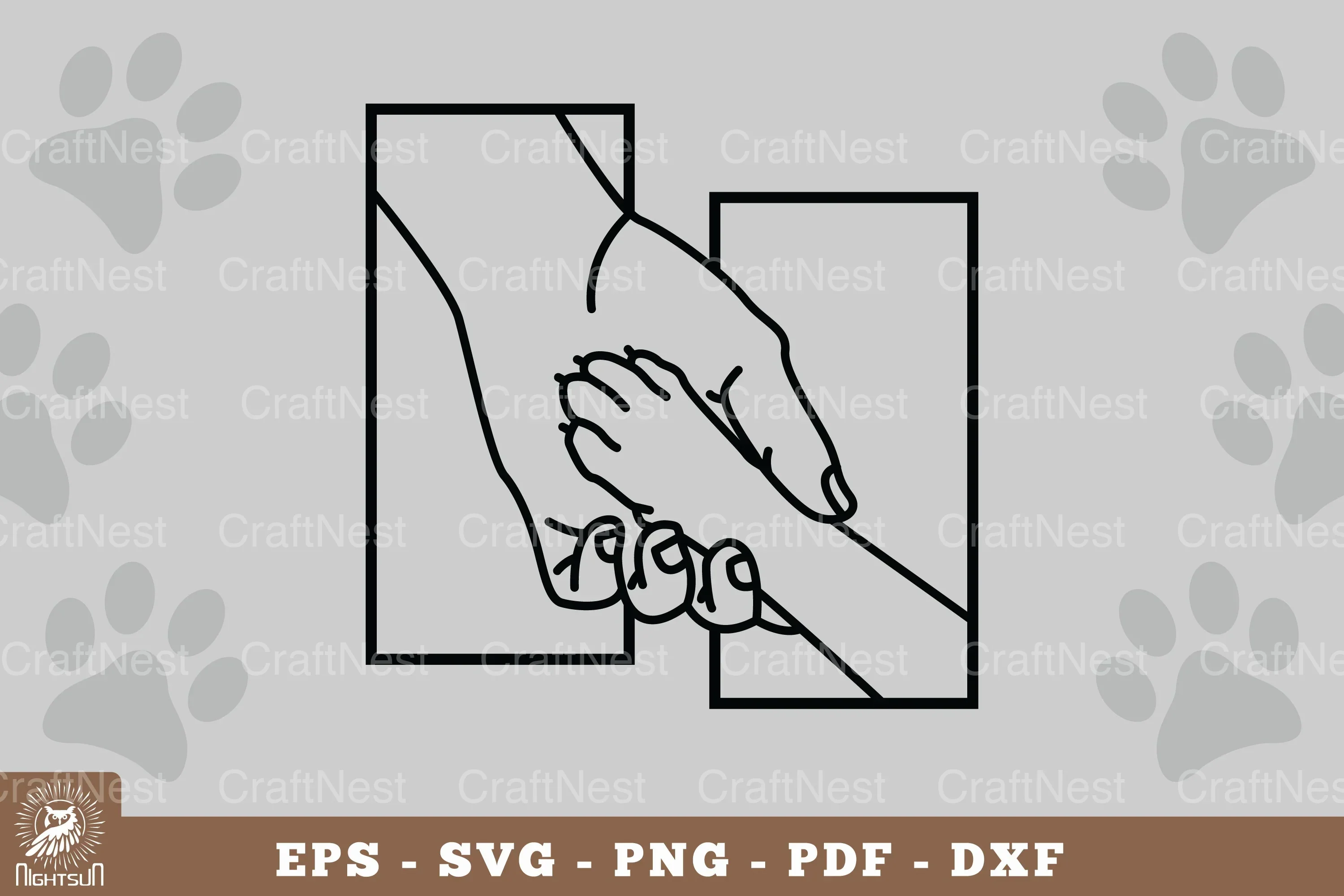 Hand and Paw Home Decor SVG Bundle