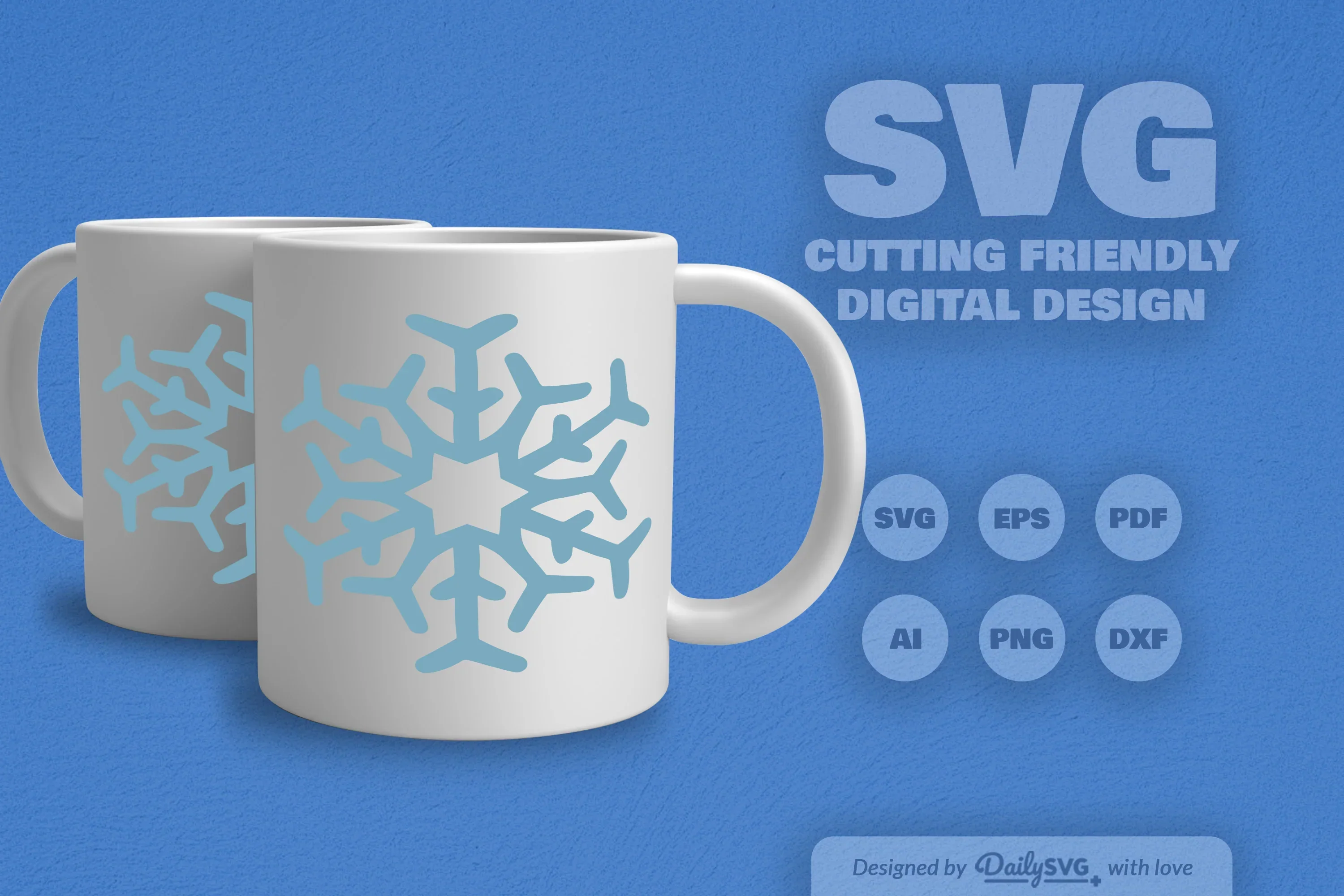 Hand-Drawn Snowflake SVG Bundle for Winter Crafts - Image 5