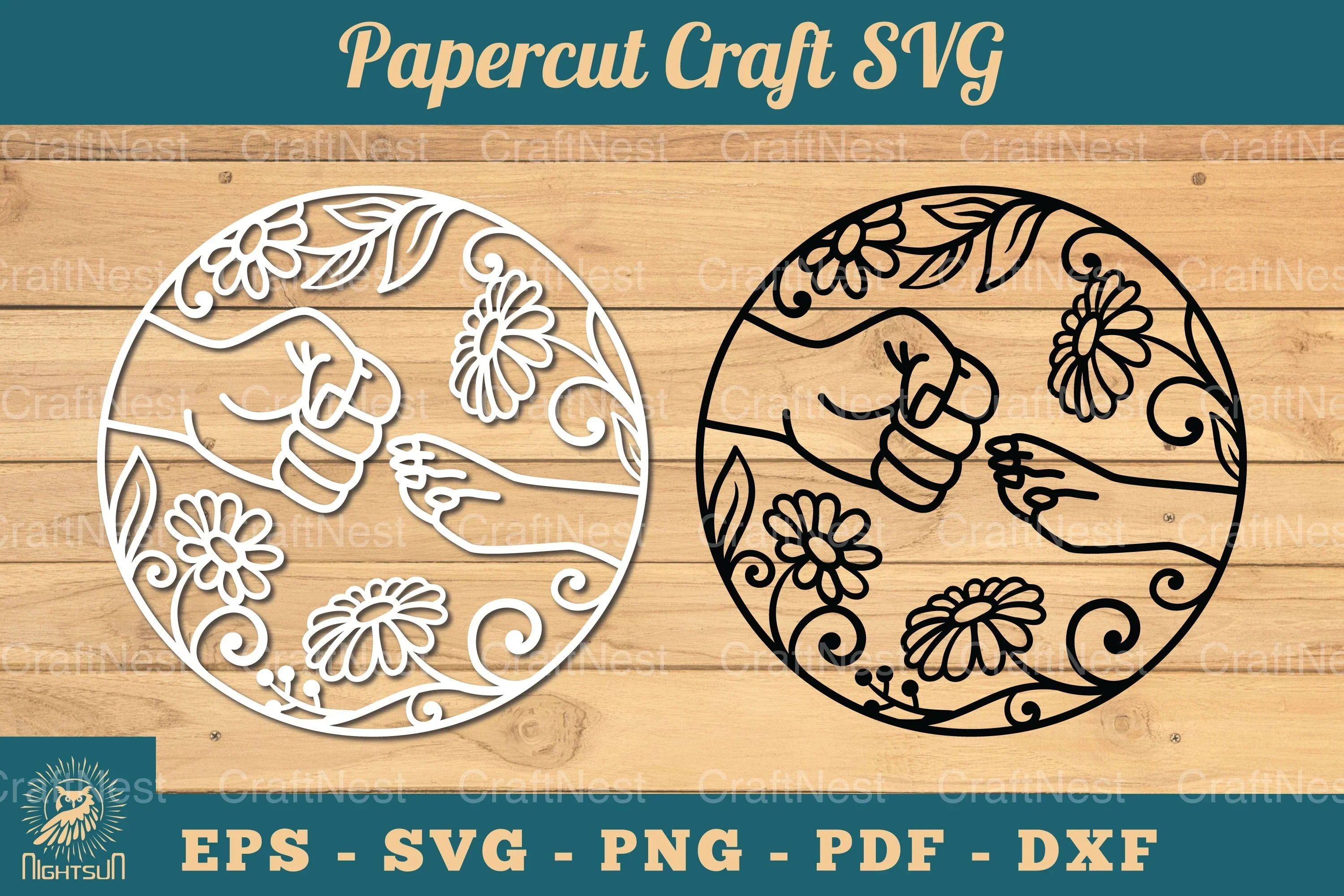 Hand Paw Papercut SVG Bundle