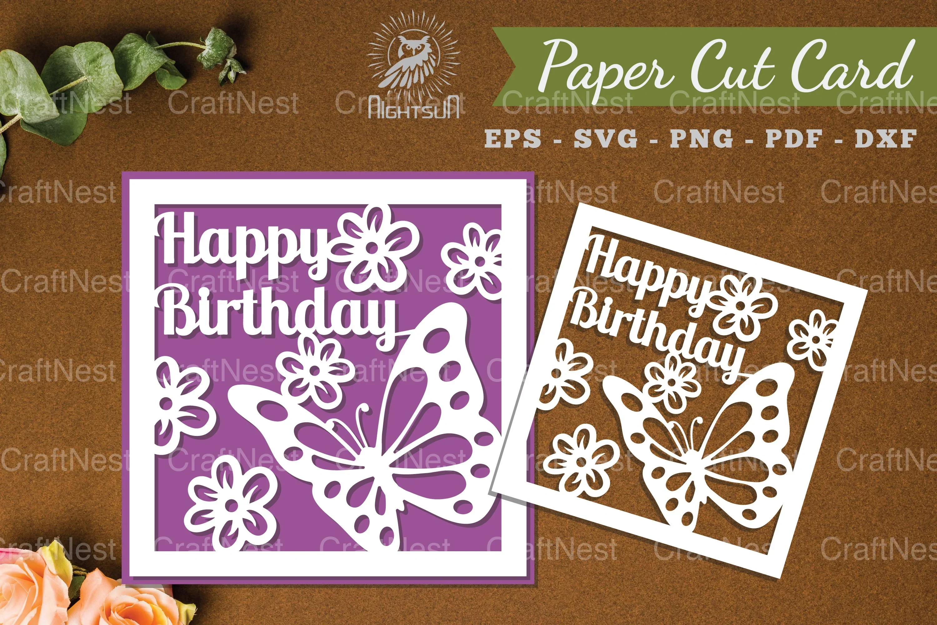 Happy Birthday Papercut Card SVG Bundle