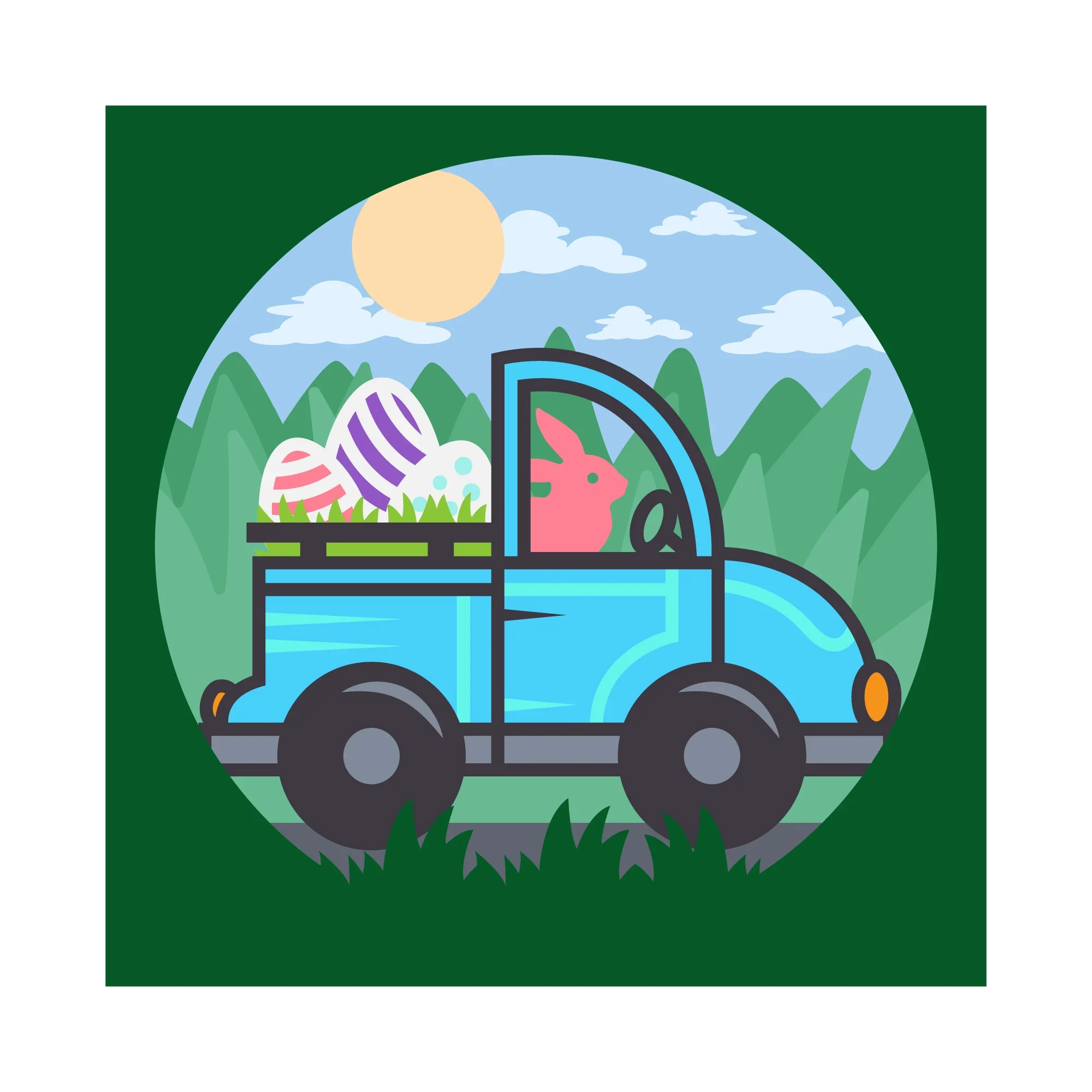 Happy Easter Car Shadow Box SVG Bundle