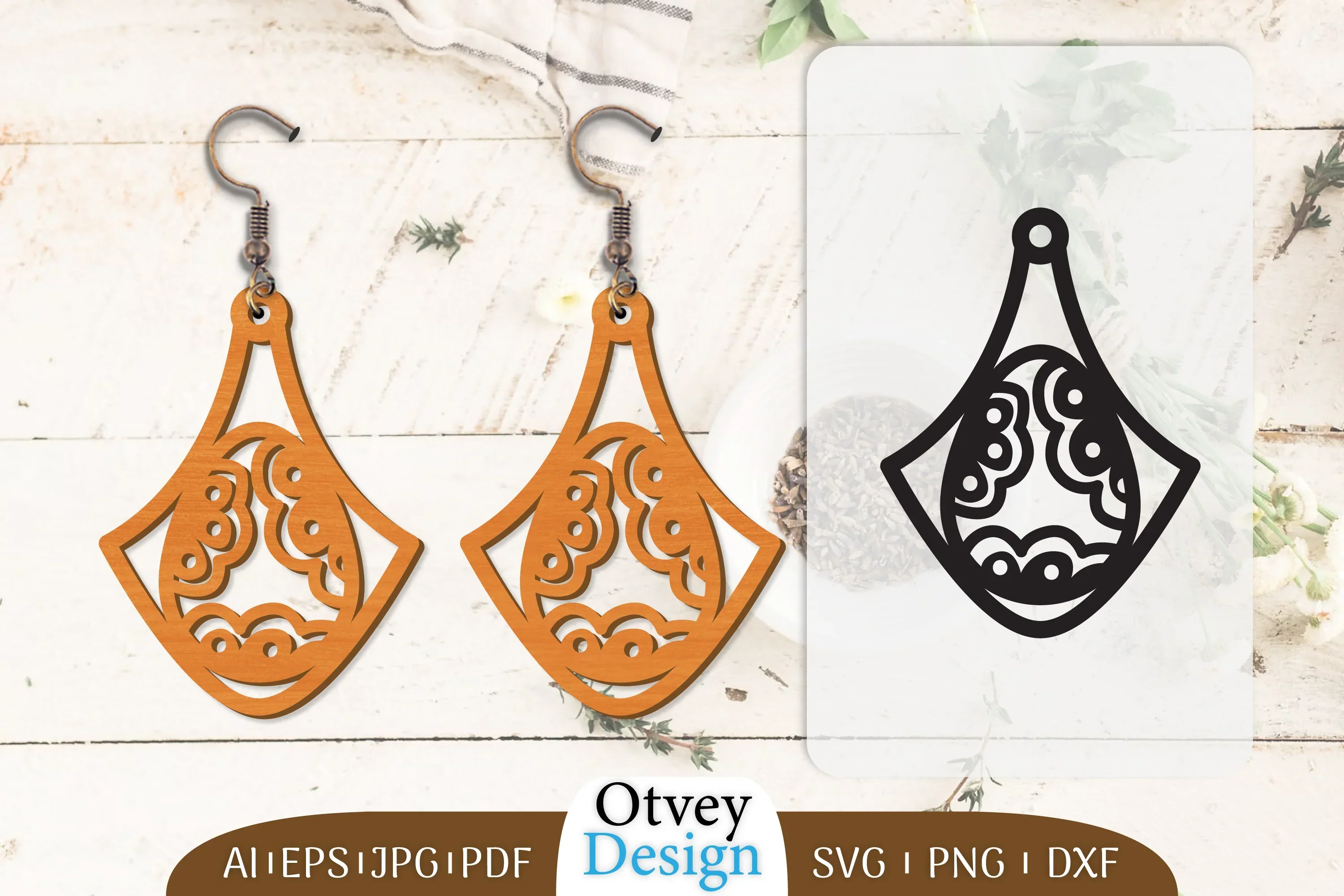 Happy Easter Egg Earring Lasercut SVG Bundle