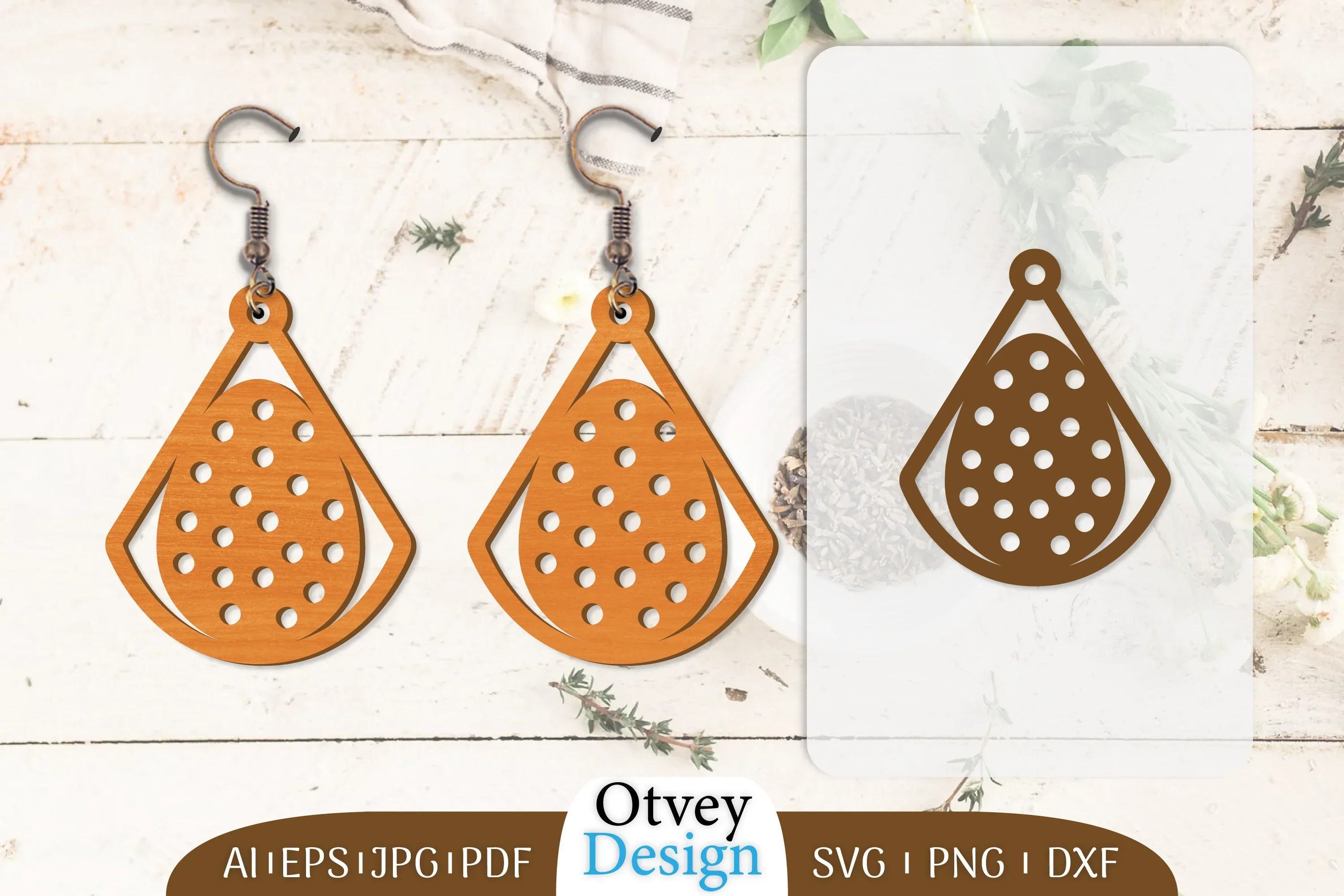 Happy Easter Egg Earring Lasercut SVG Bundle