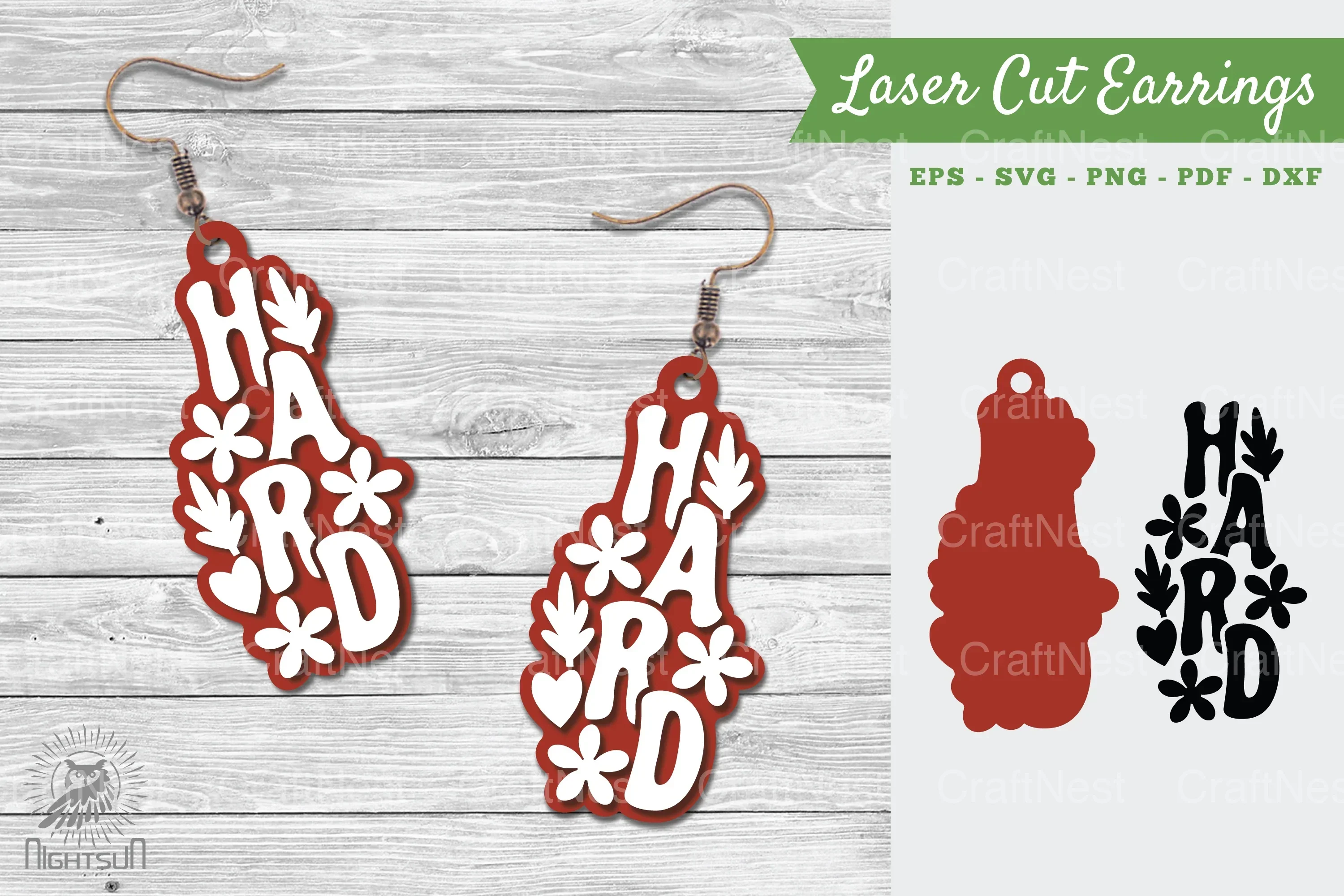 Hard Laser Cut Earrings SVG Bundle