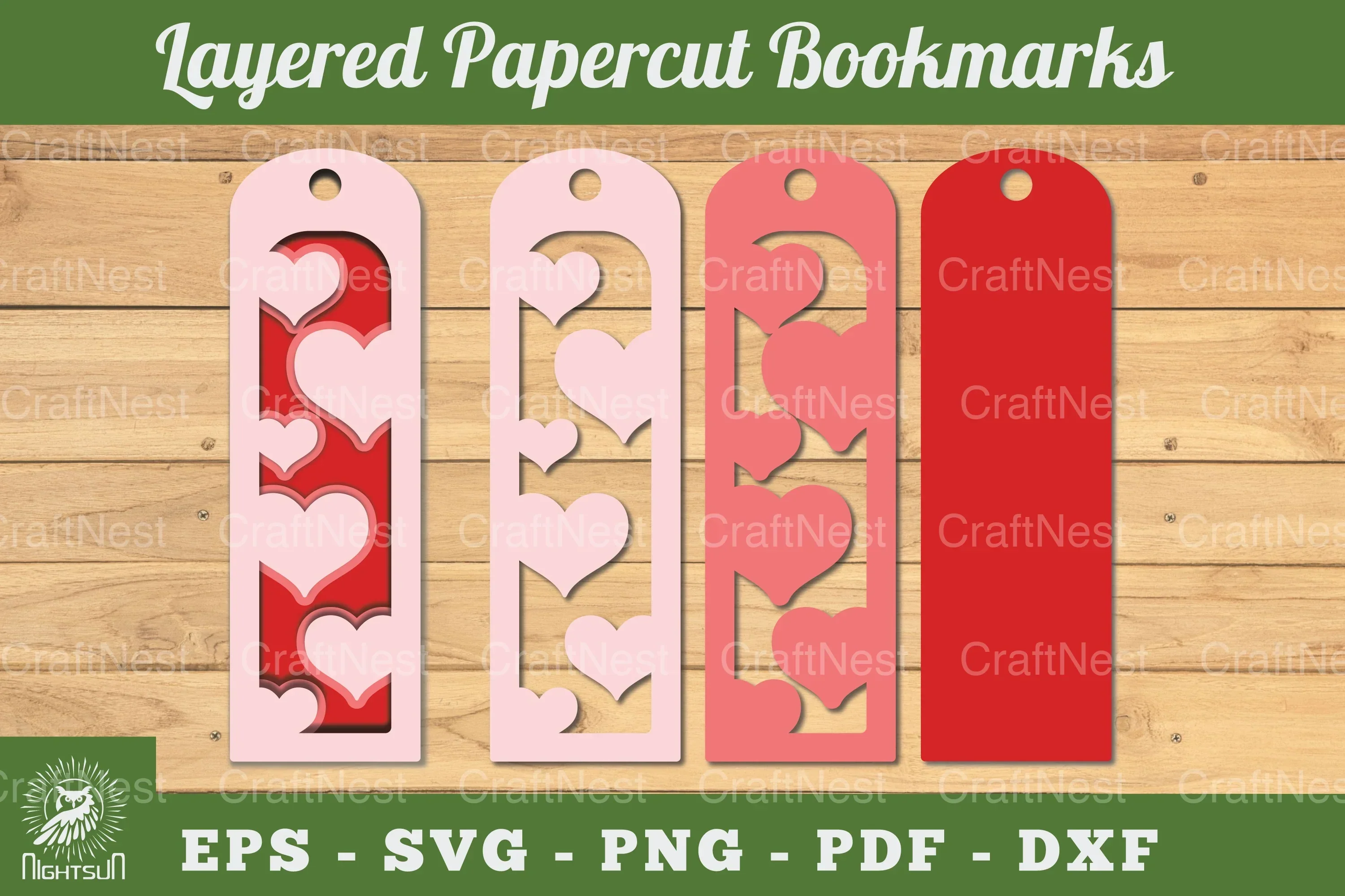 Heart Bookmark SVG Bundle