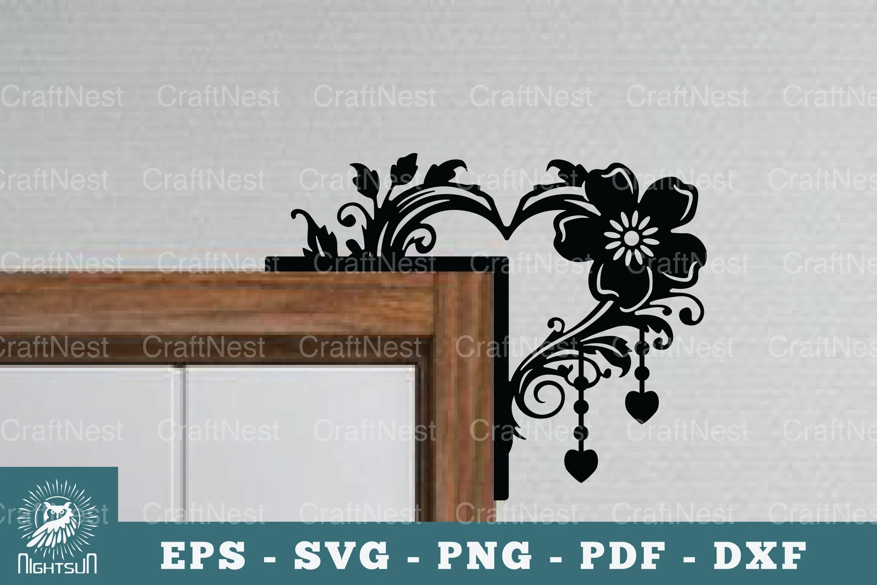 Heart Door Corner Lasercut SVG Bundle