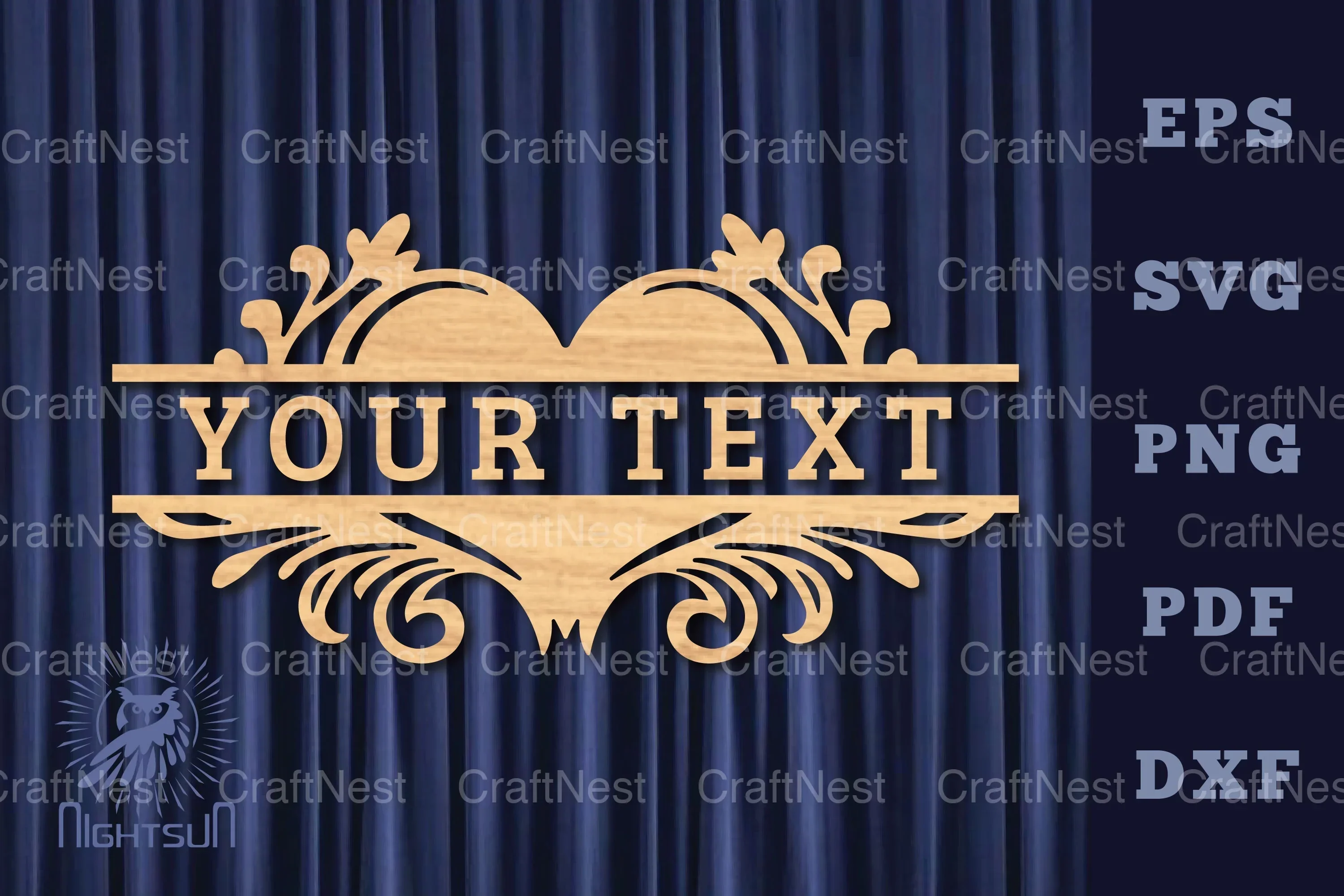 Heart Lasercut Split Monogram SVG Bundle