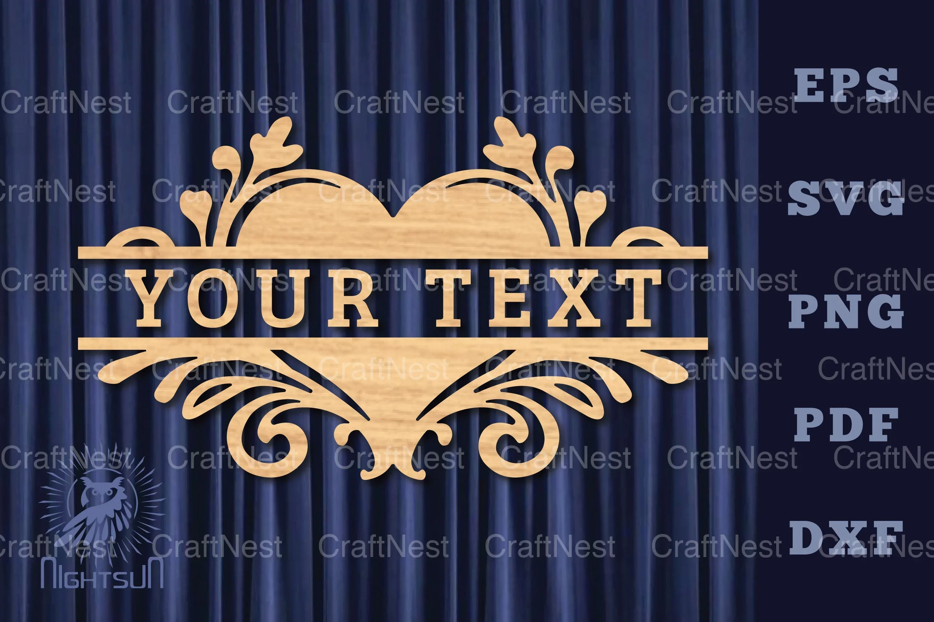Heart Lasercut Split Monogram SVG Bundle