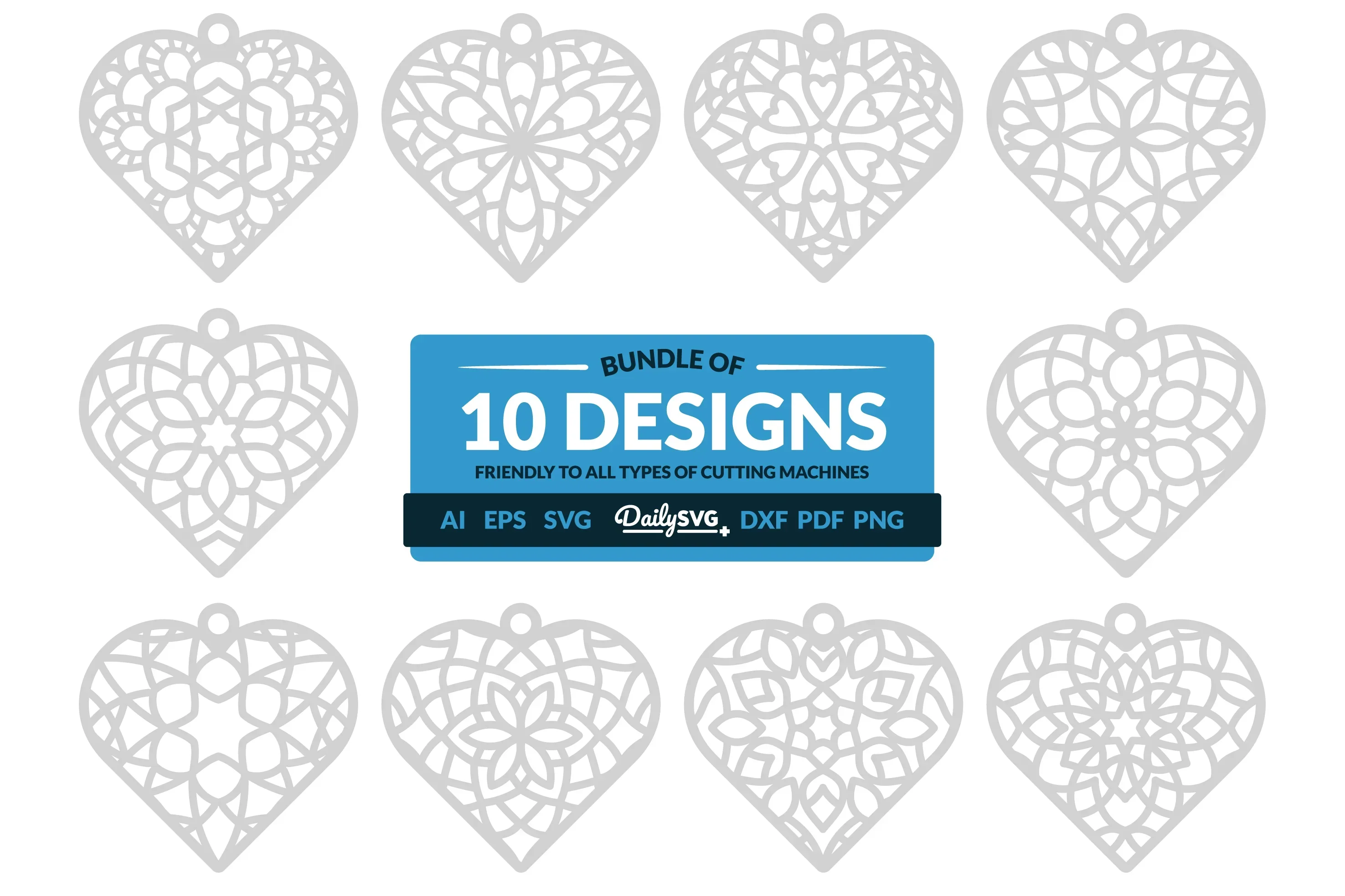 Heart Mandala Clipart Daily SVG Bundles