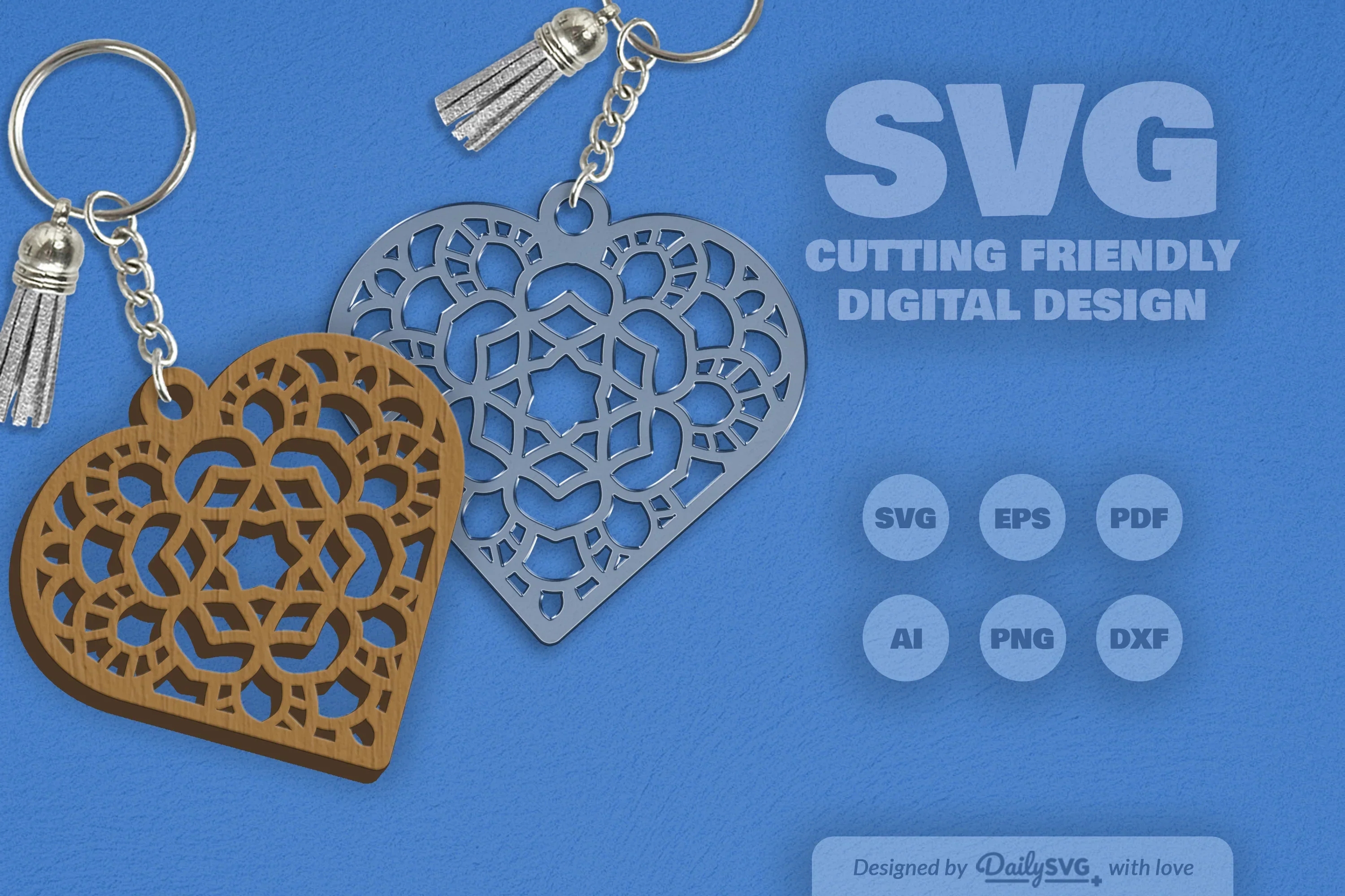 Heart Mandala Clipart Daily SVG Bundles - Image 2