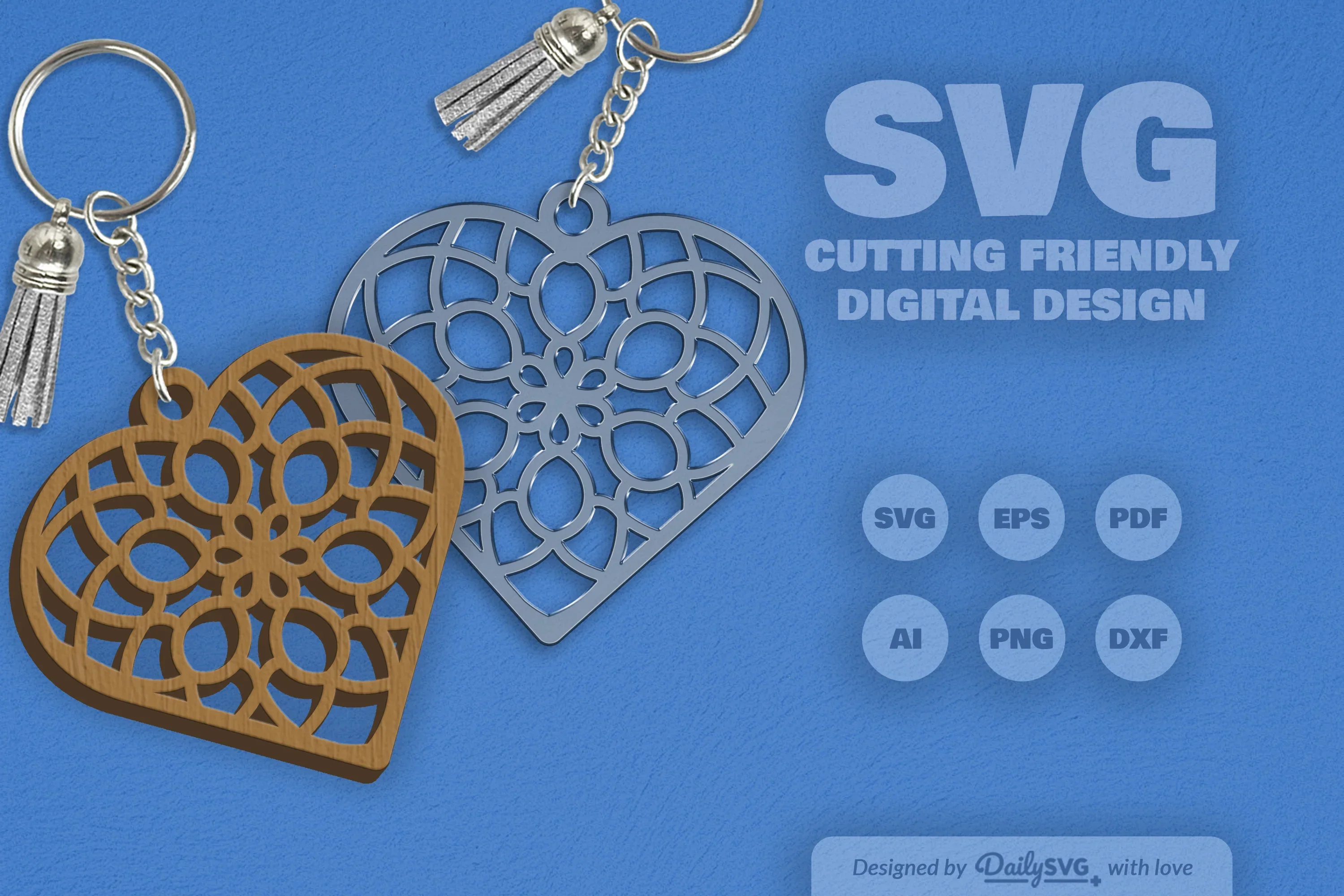 Heart Mandala Clipart Daily SVG Bundles - Image 7