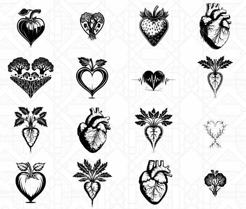 Heart-Shaped Fruits SVG Bundle - Image 2