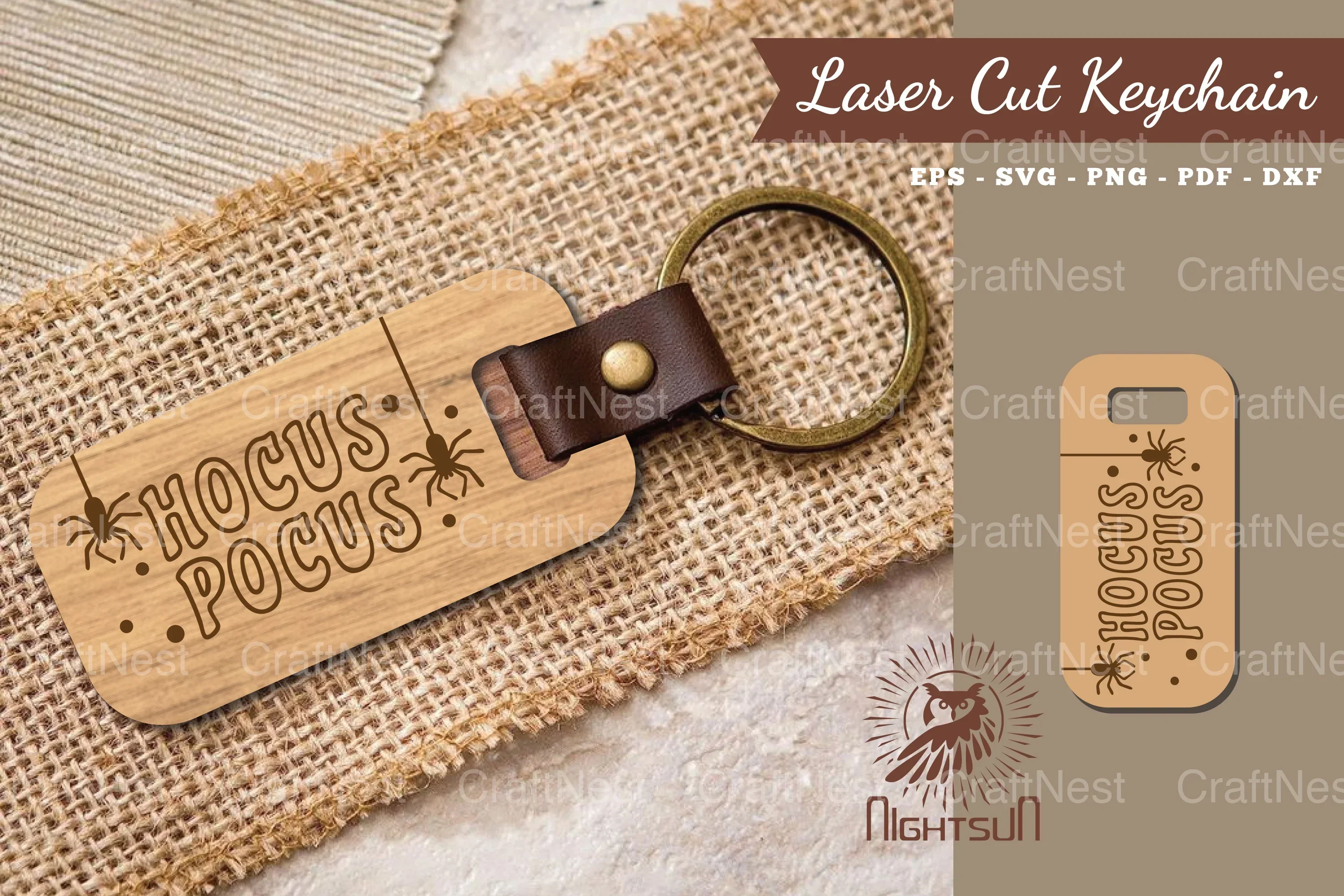 Hocus Pocus Laser Cut Keychain Design Bundle