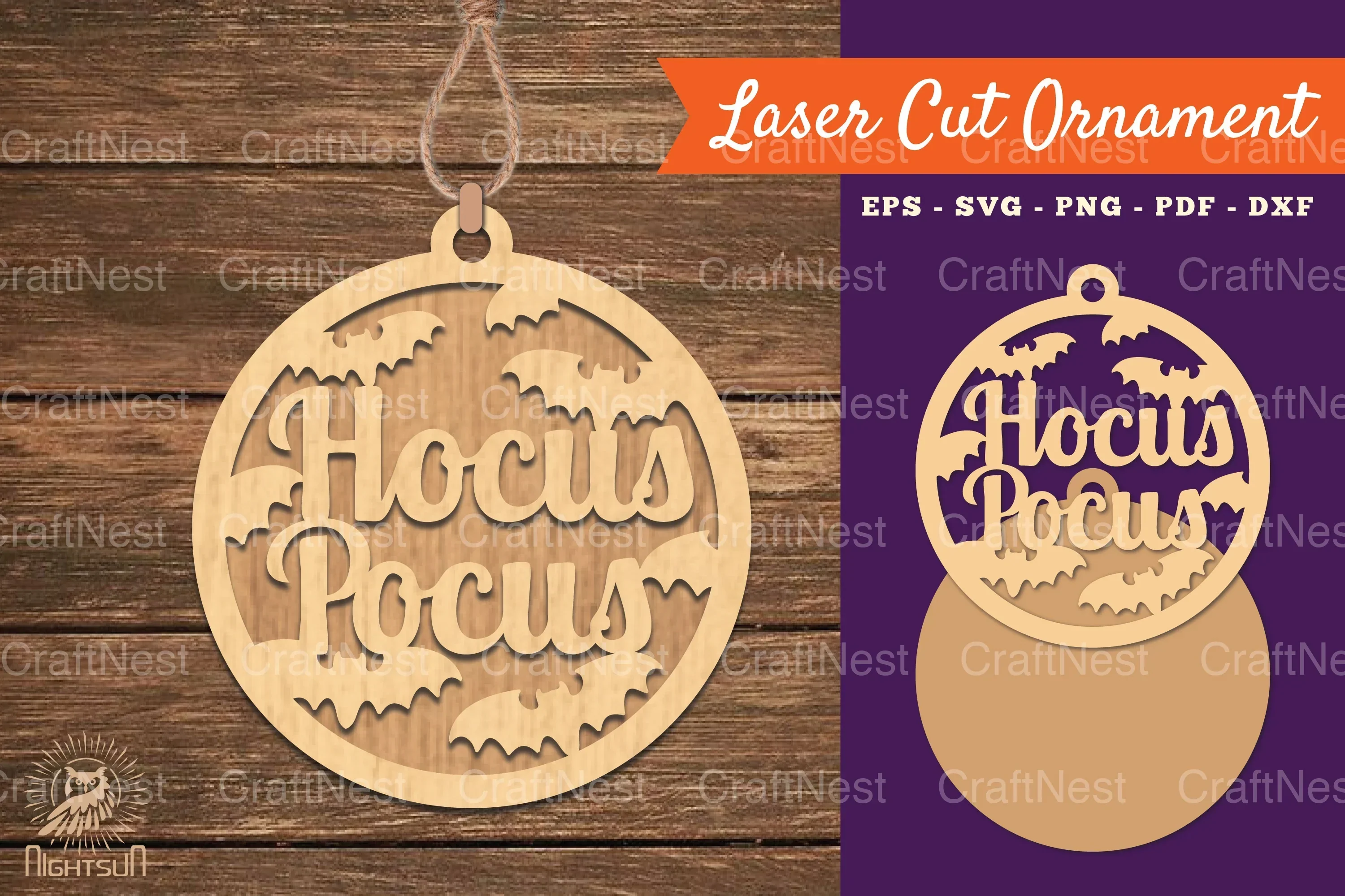 Hocus Pocus Laser Cut Ornament SVG Bundle