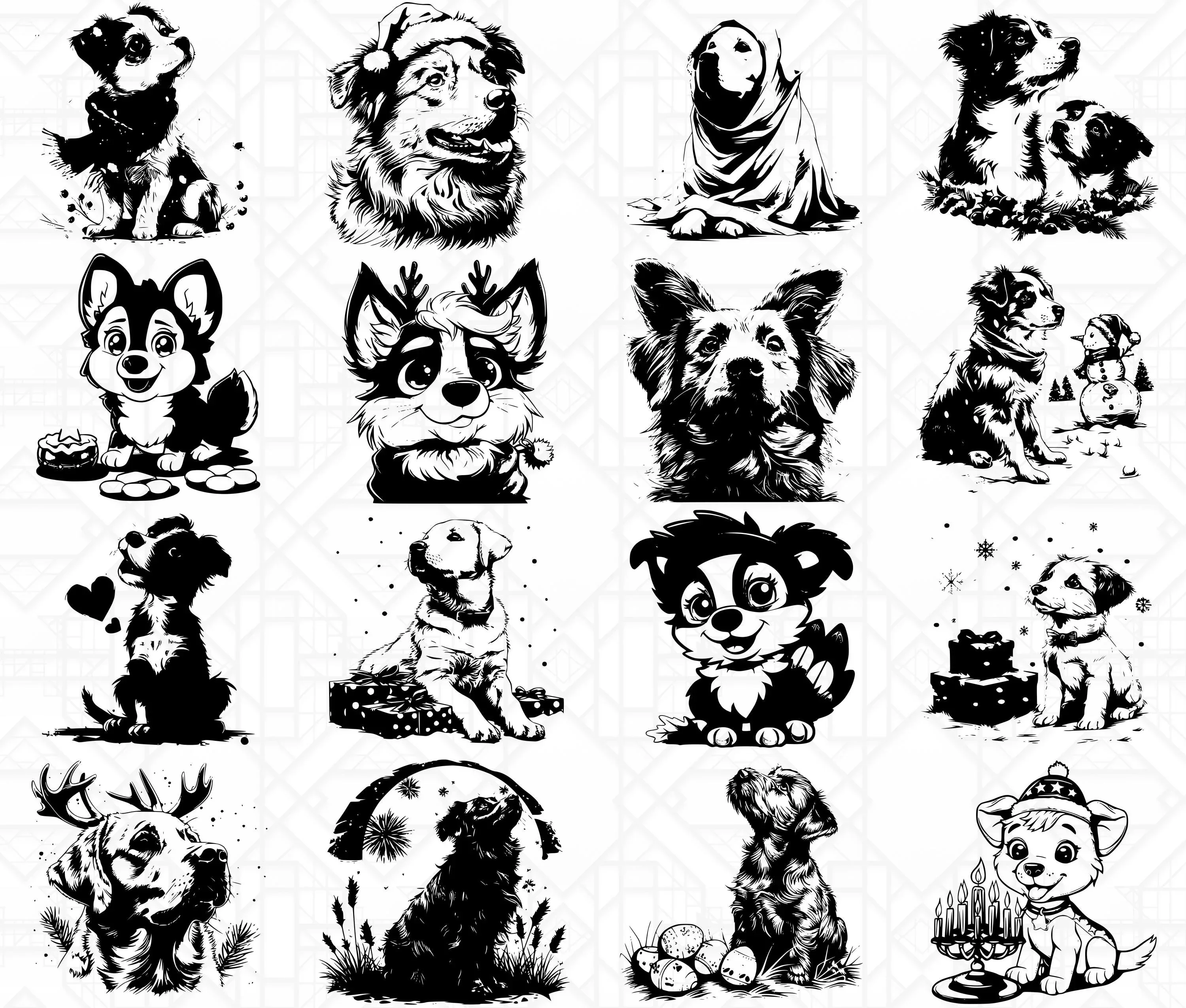 Holiday Dogs SVG Bundle - Image 2
