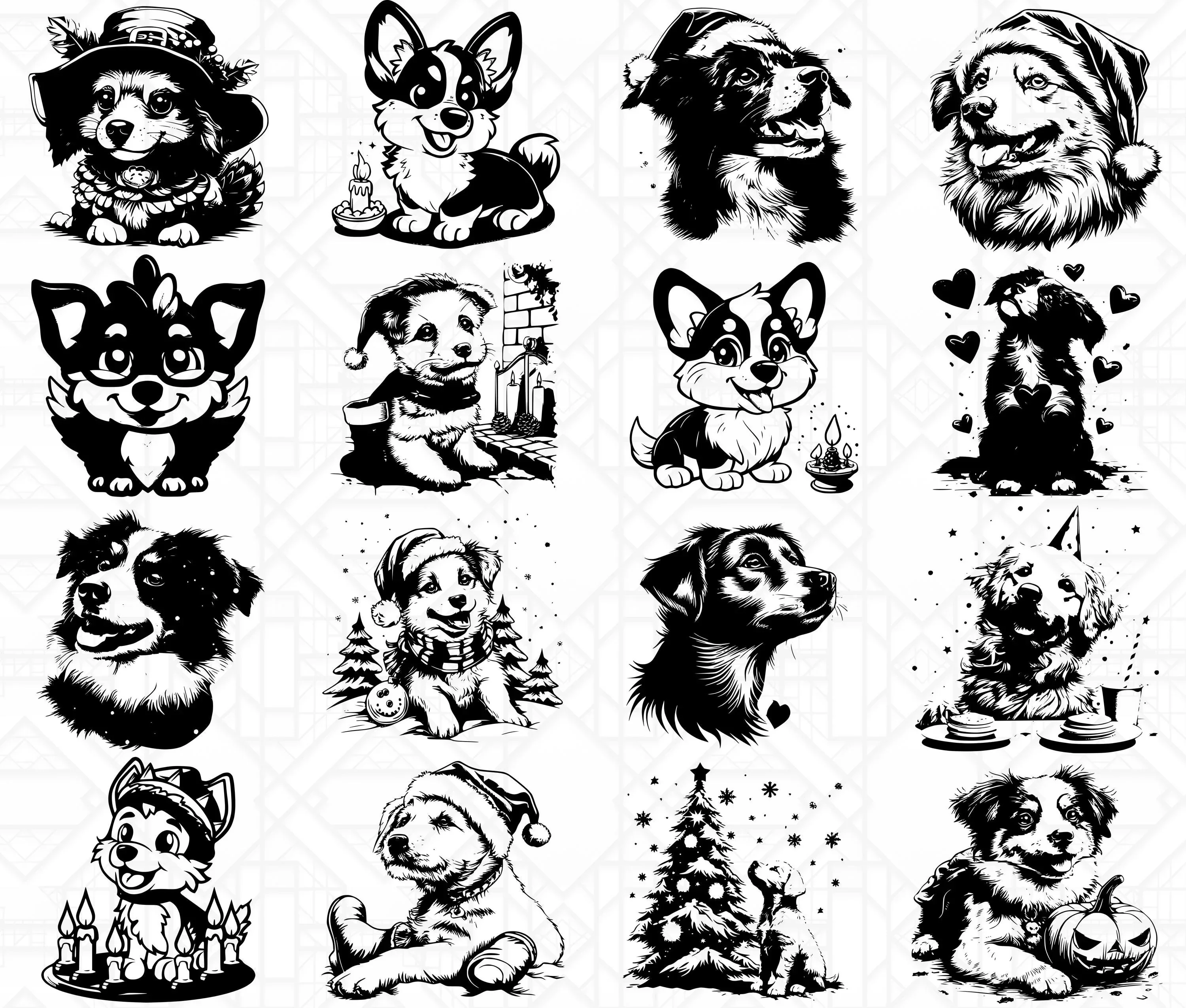 Holiday Dogs SVG Bundle - Image 3