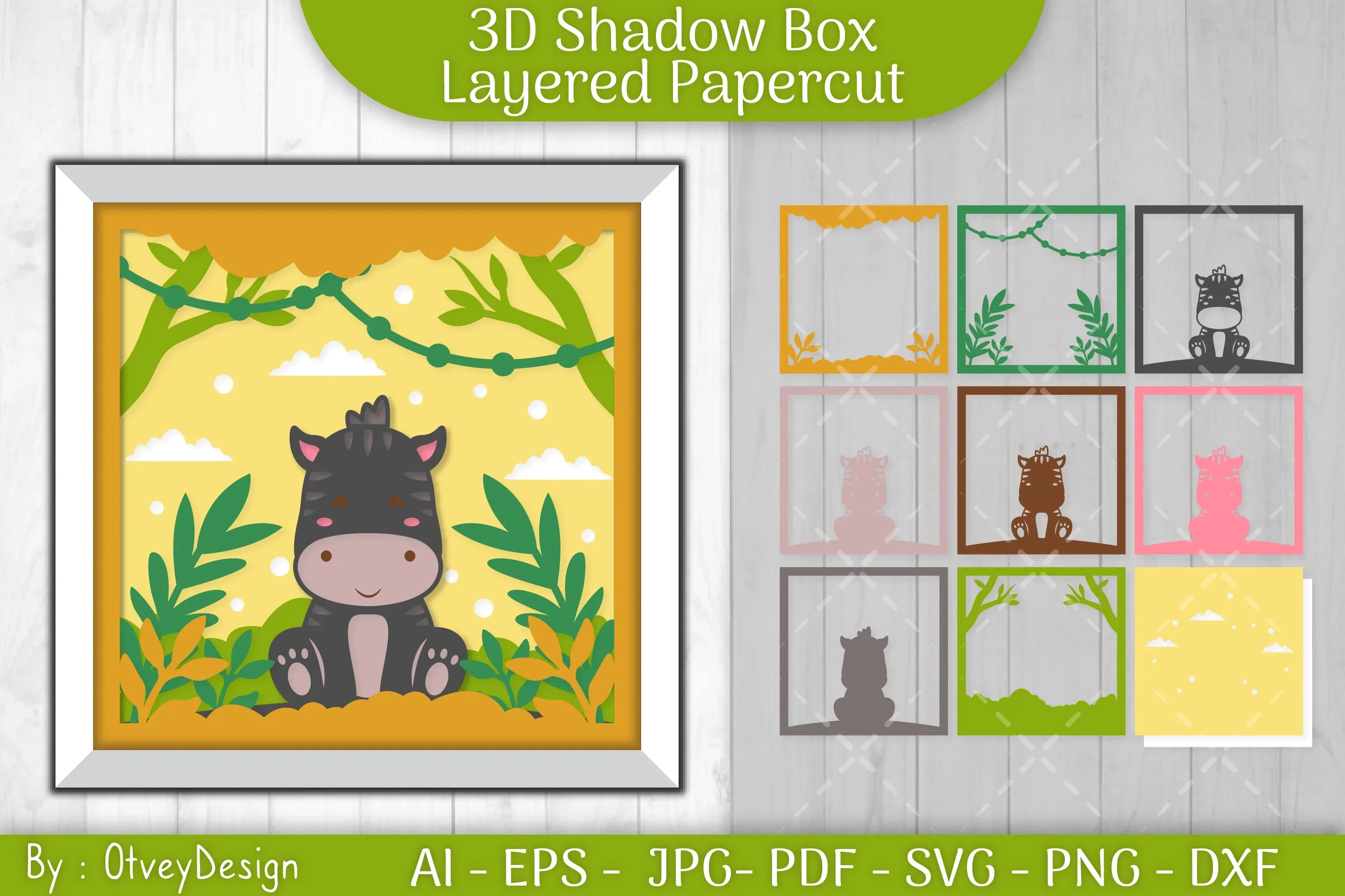 Horse Animals Shadow Box Layered Papercut SVG Bundle - Image 2