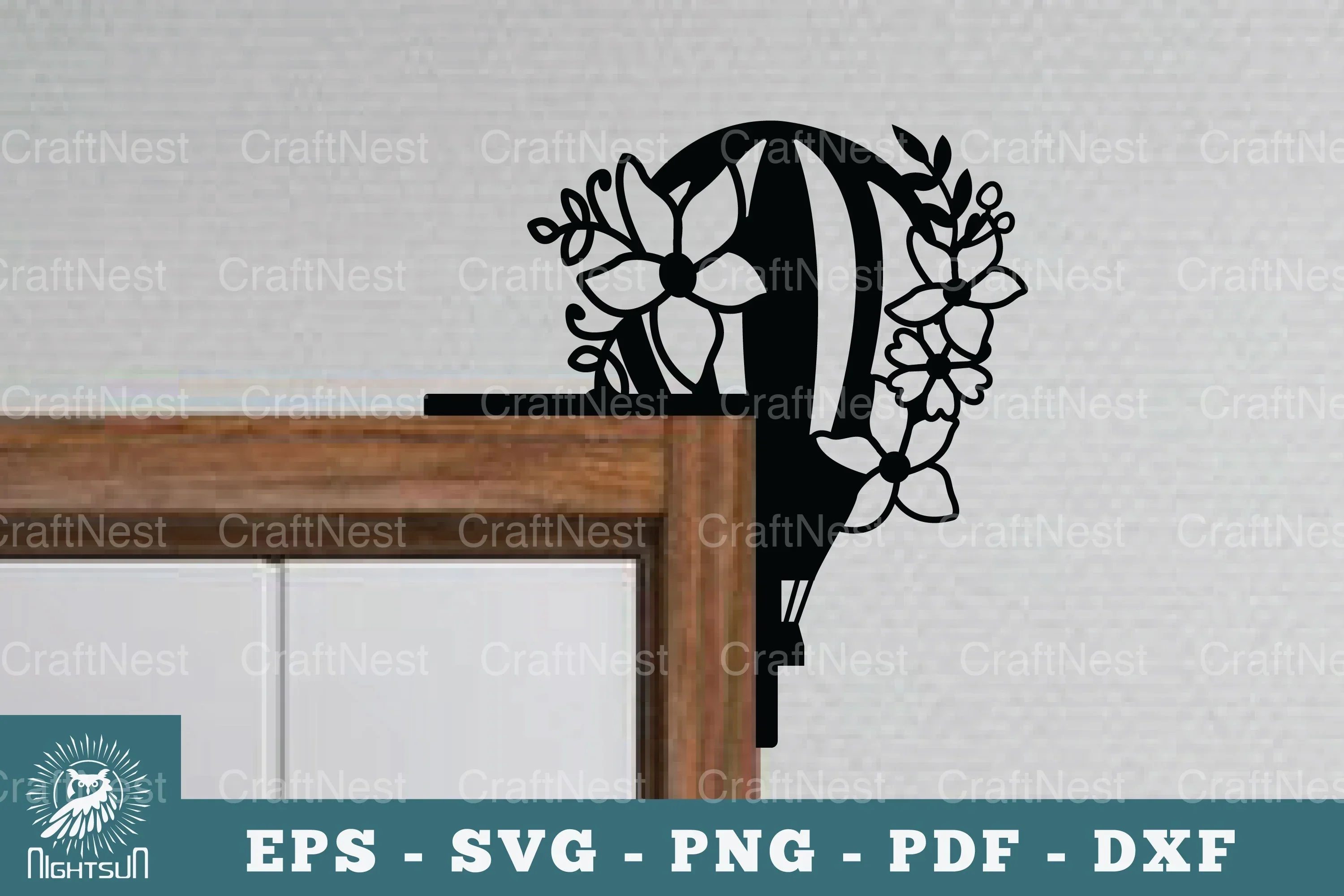 Hot Air Balloon Door Corner Lasercut Clipart Bundle