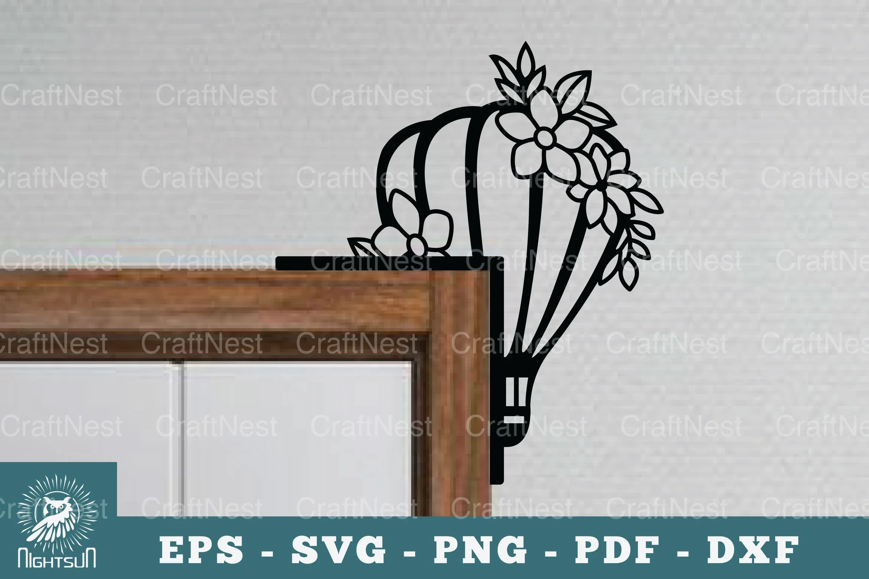 Hot Air Balloon Door Corner Lasercut Clipart Bundle