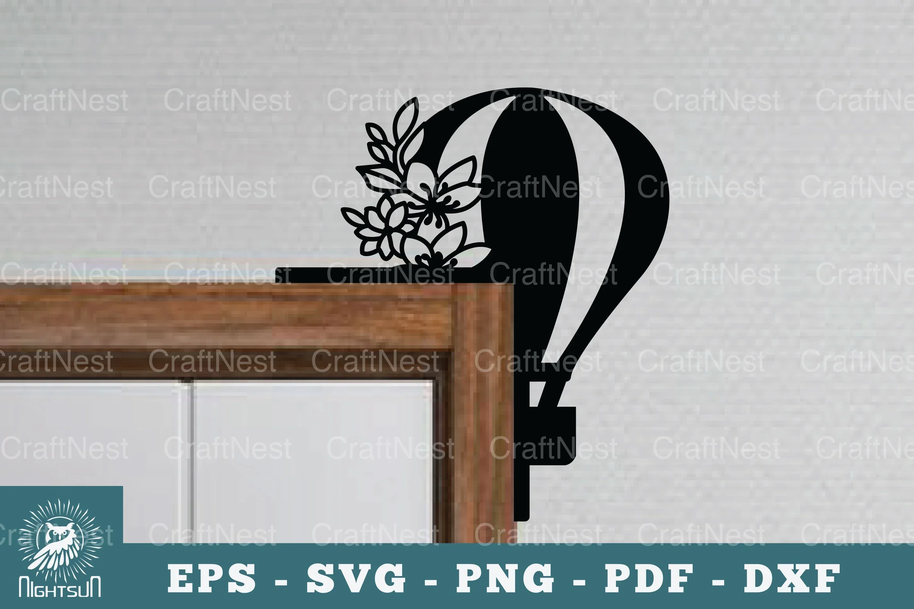 Hot Air Balloon Door Corner Lasercut SVG Bundle