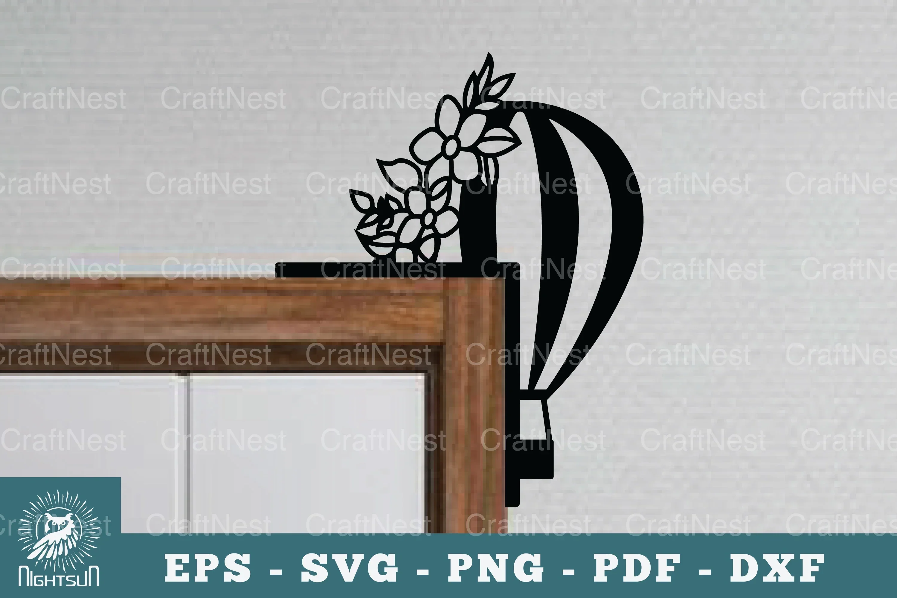 Hot Air Balloon Door Corner Lasercut SVG Bundle