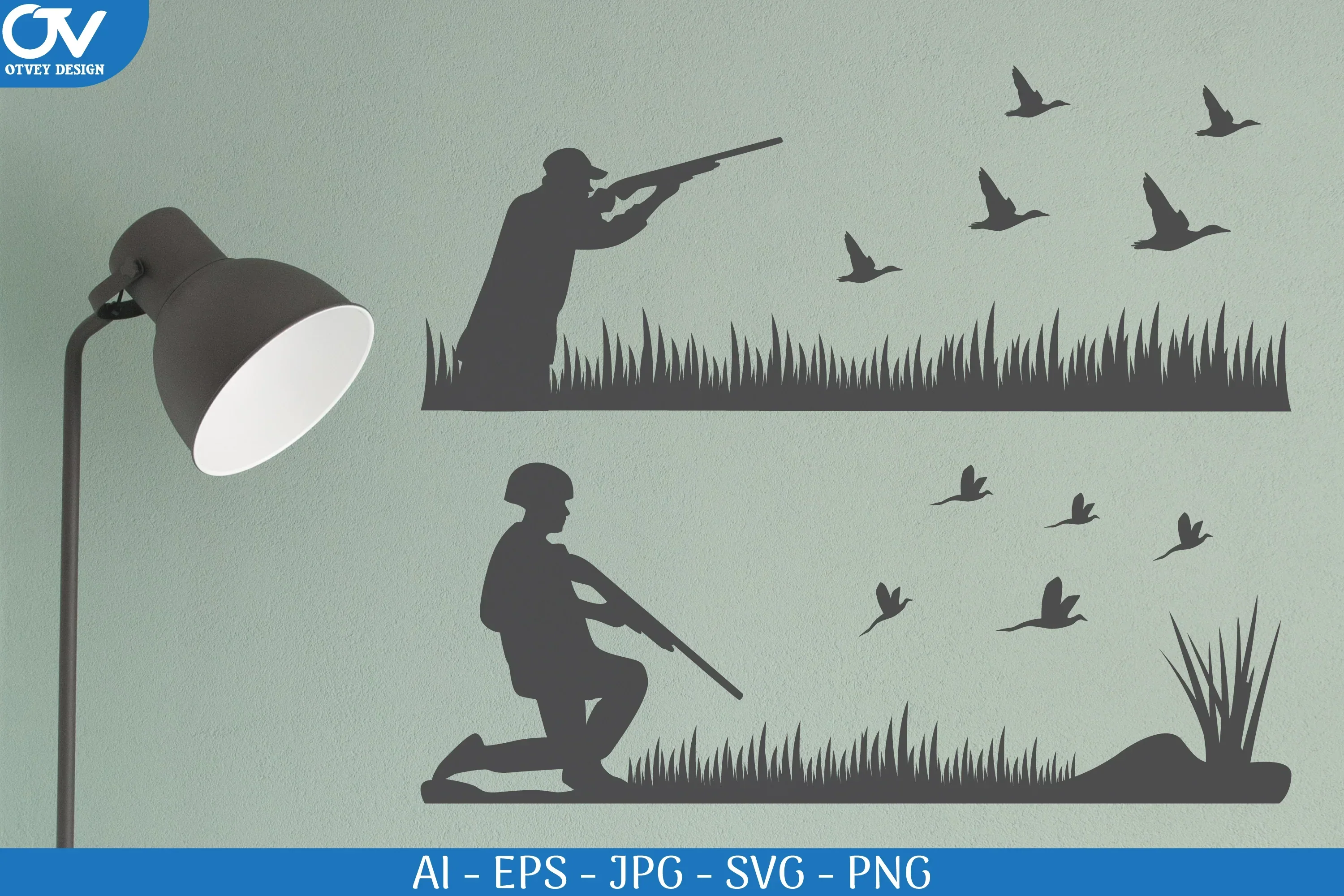 Hunting Wall Decal SVG Bundle