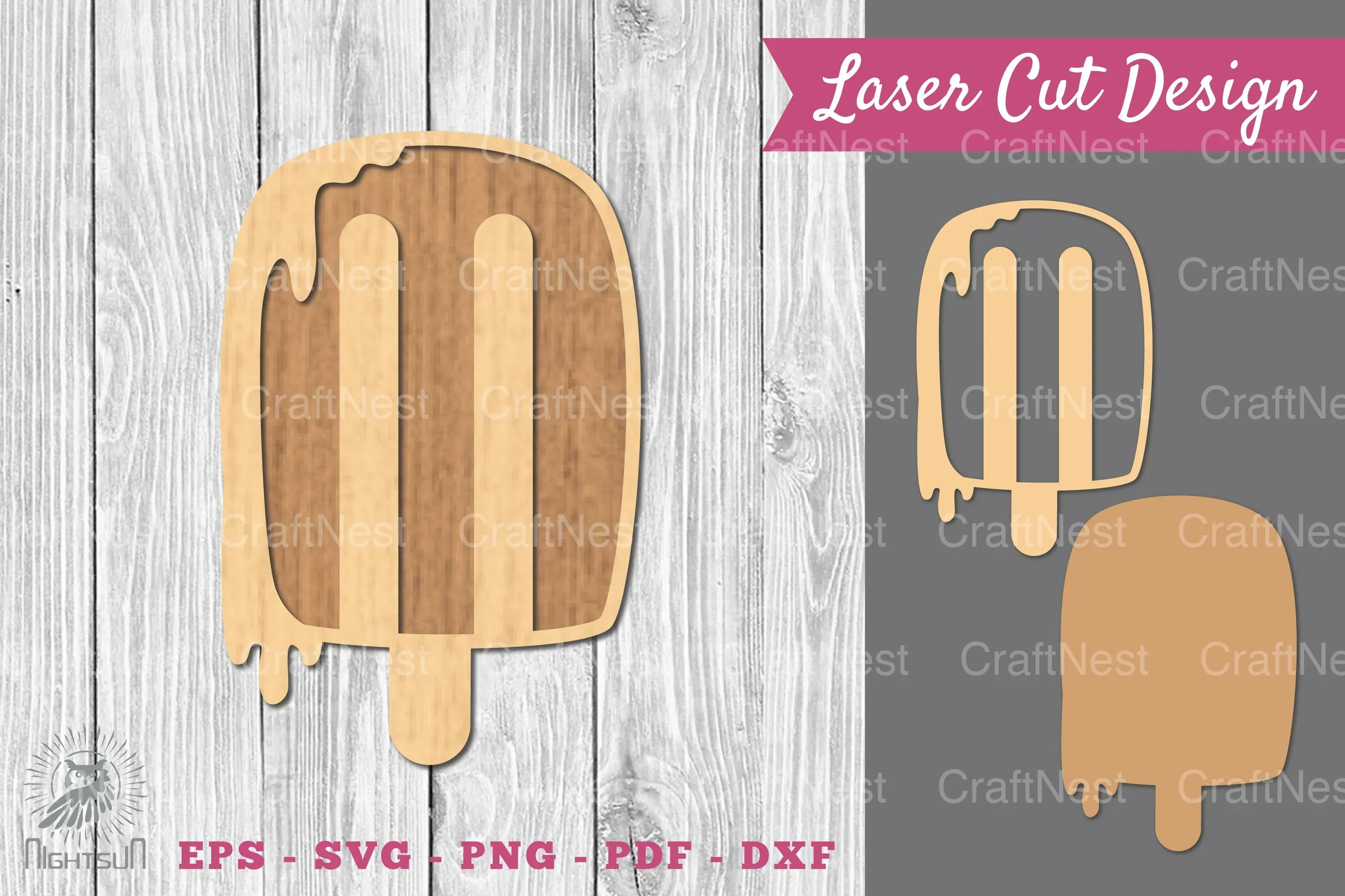 Ice Cream Laser Cut Decoration Clipart Bundle