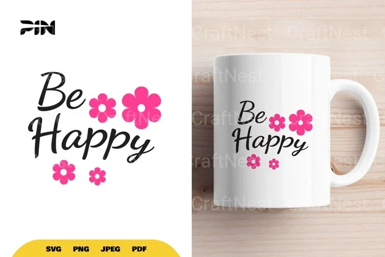 Inspirational Be Happy SVG Bundle