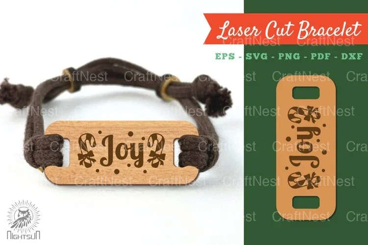 Joy Laser Cut Bracelet SVG Bundle
