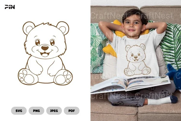 Kawaii Bear Cute Animal Clipart Bundle
