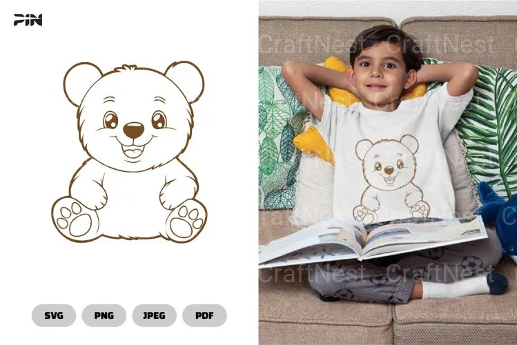 Kawaii Bear Cute Animal Clipart Bundle