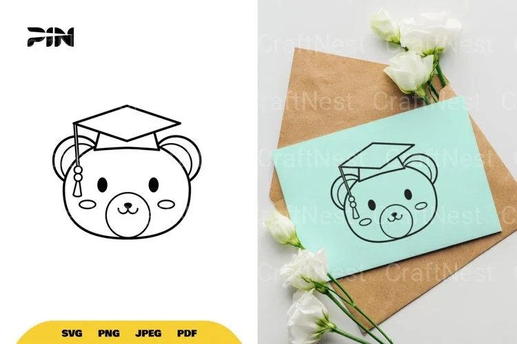 Kawaii Bear Graduate SVG Bundle