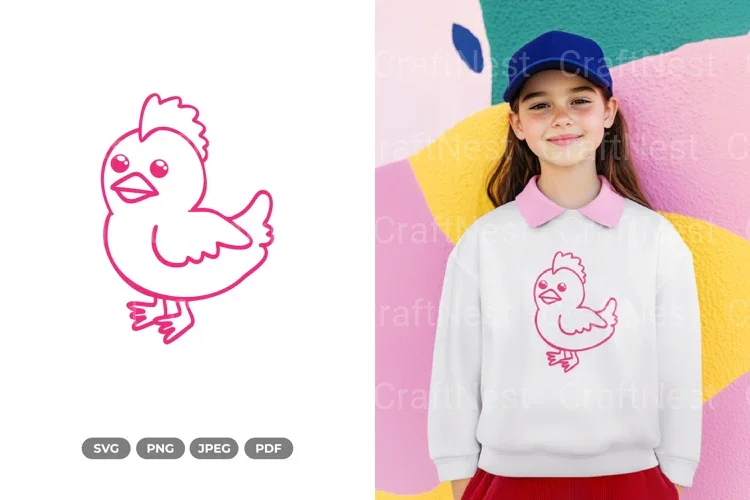 Kawaii Chicken Farm Animal Clipart Bundle