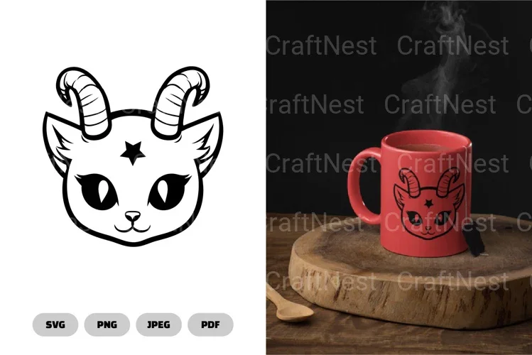 Kawaii Demon Cat Cute SVG Bundle