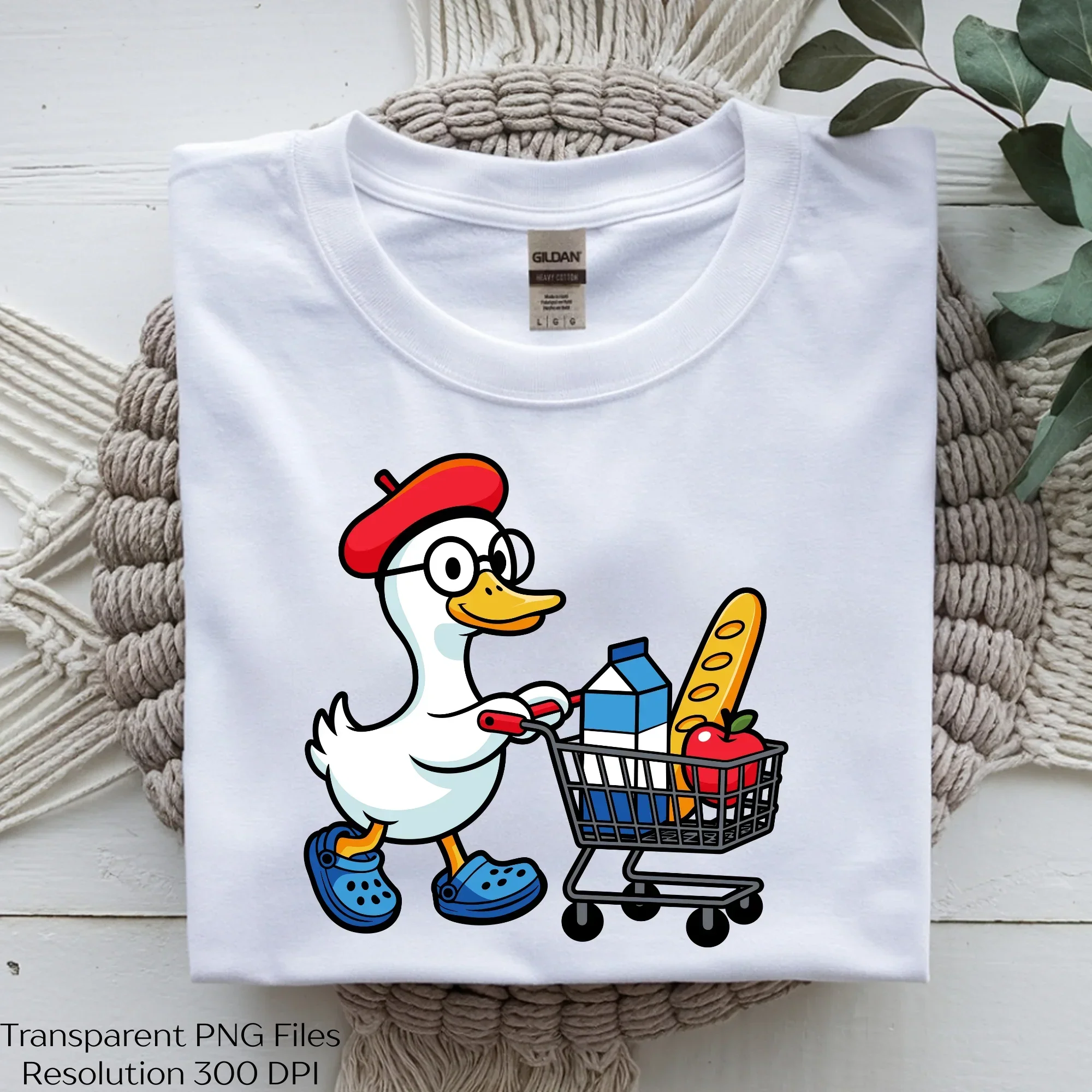 Kawaii Goose Crocs Grocery Pun SVG Bundle