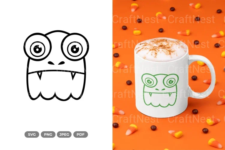 Kawaii Monster Doodle Clipart Bundle
