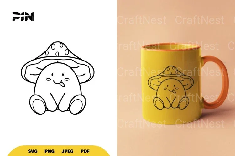 Kawaii Mushroom SVG Bundle