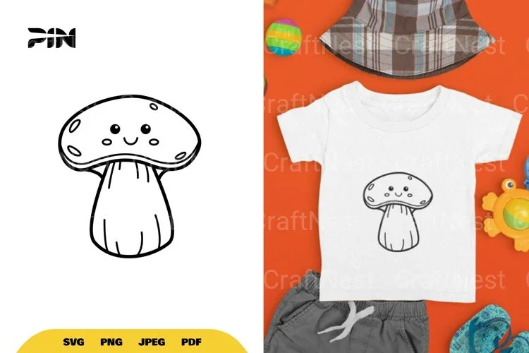Kawaii Mushroom SVG Bundle