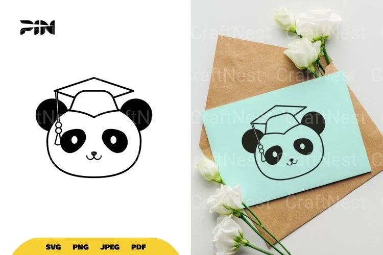 Kawaii Panda Graduate SVG Bundle