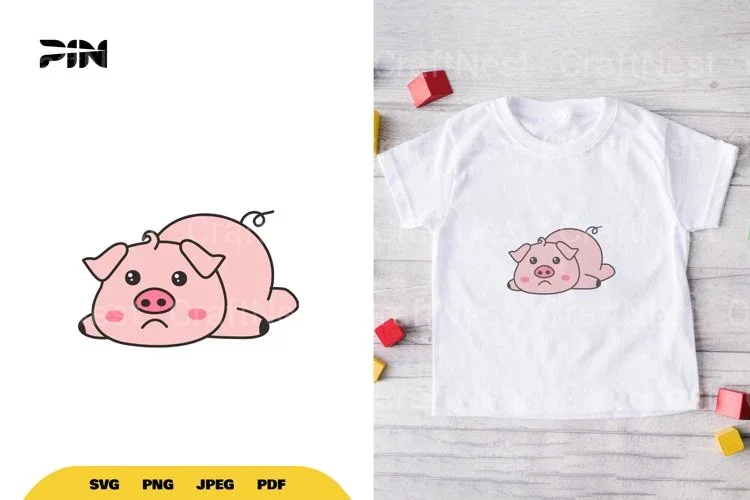 Kawaii Pig SVG Bundle