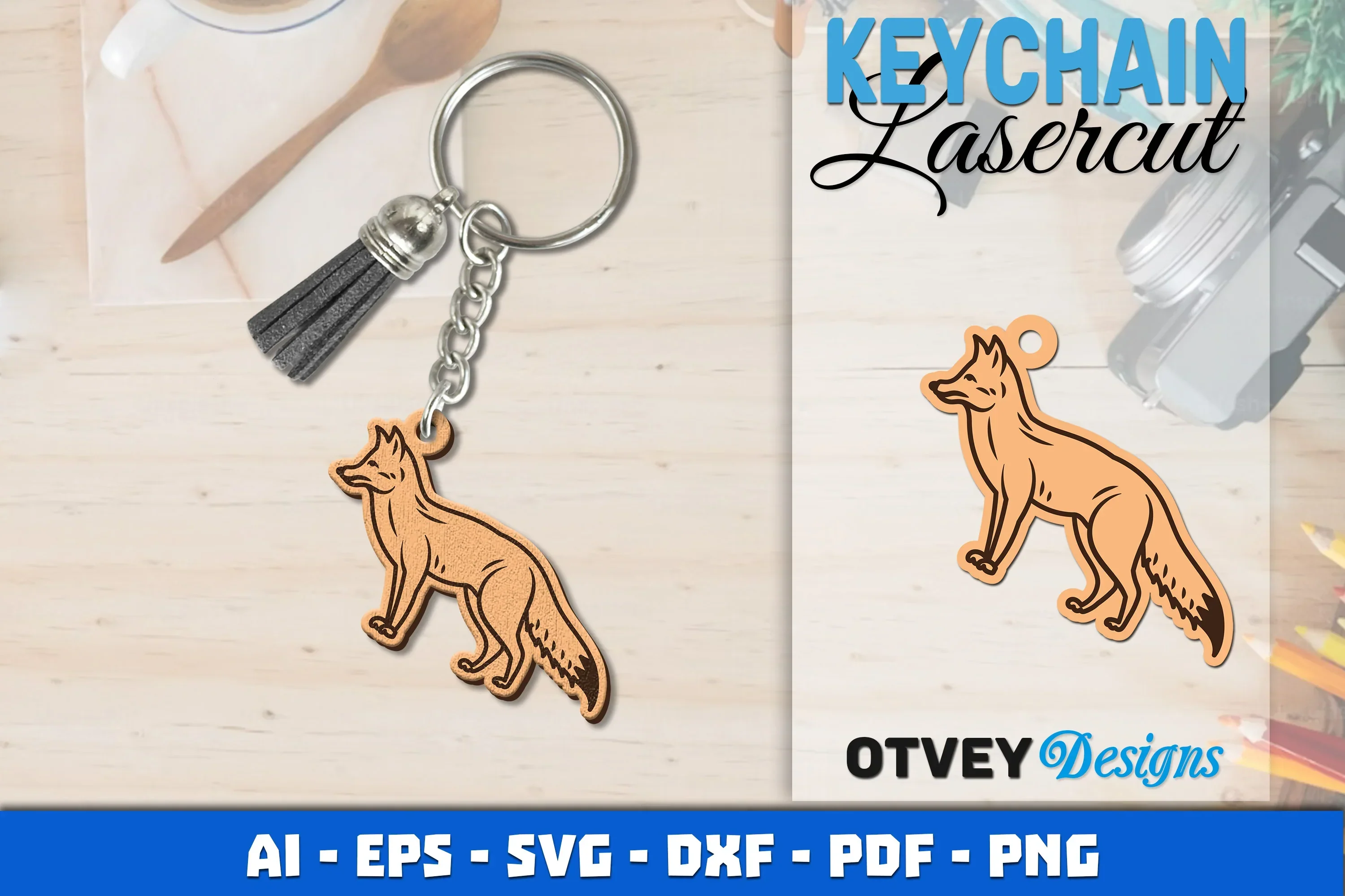 Keychain Animals Lasercut SVG Bundle