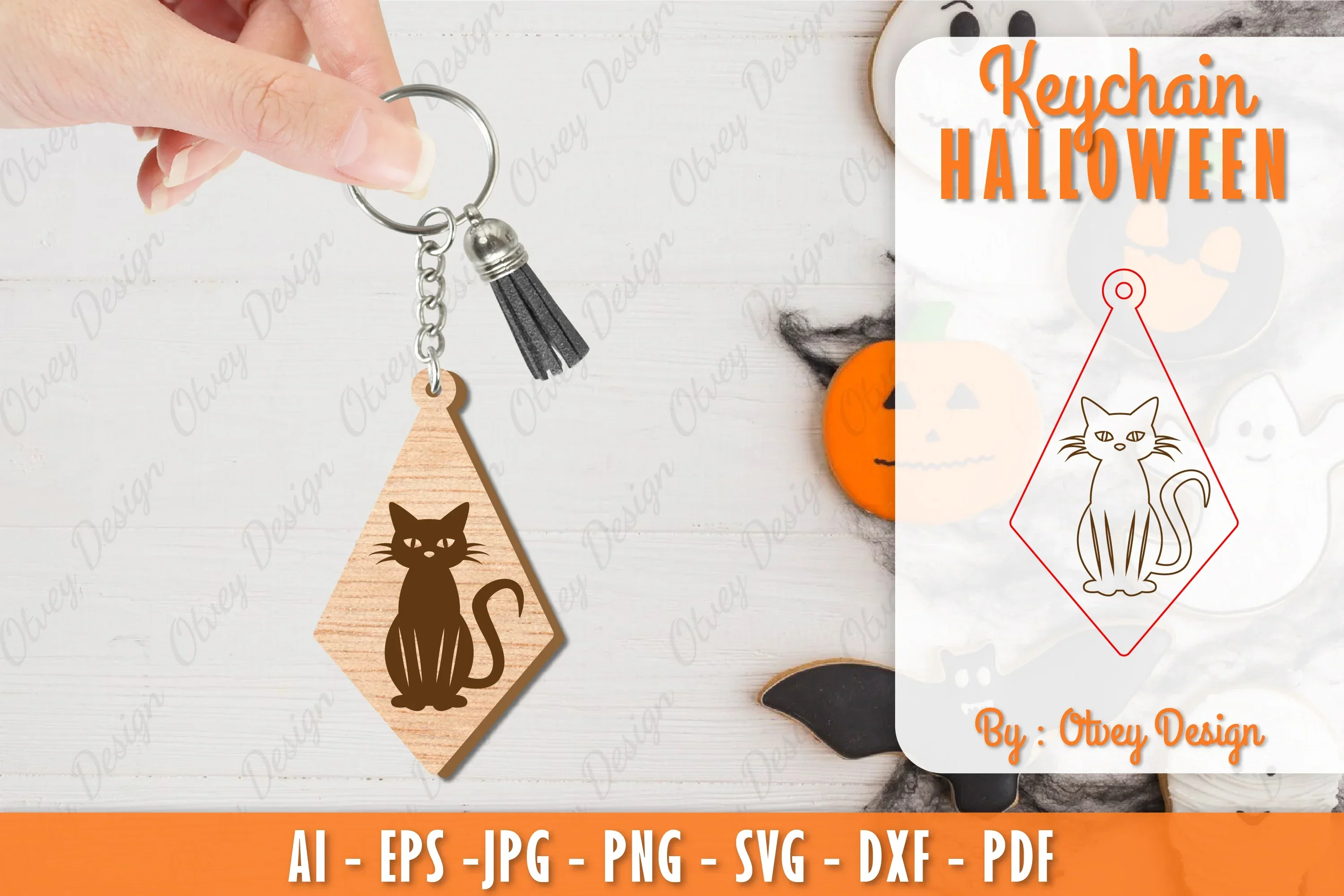 Keychain Halloween Lasercut SVG Bundle