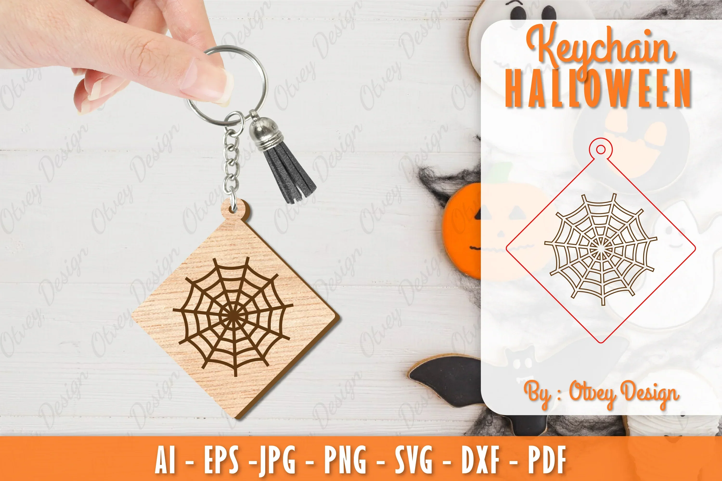 Keychain Halloween Lasercut SVG Bundle