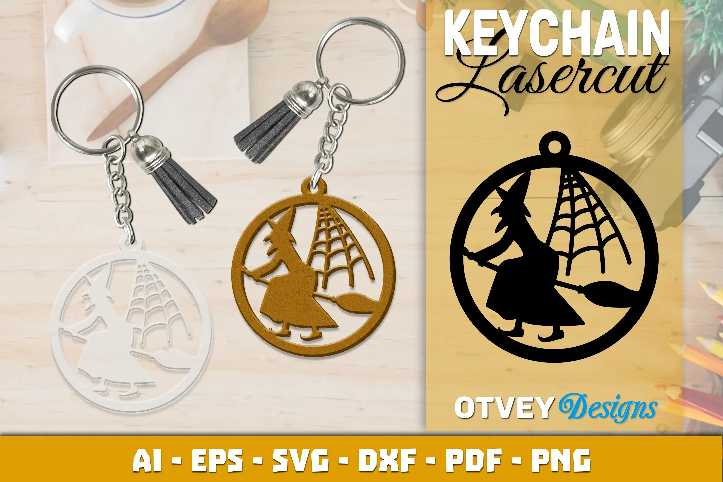 Keychain Halloween Lasercut SVG Bundle