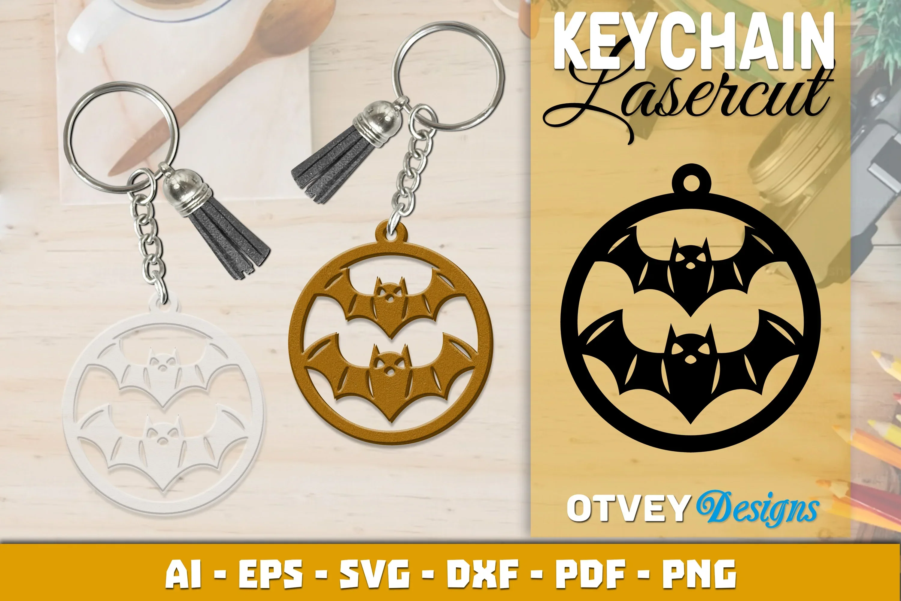 Keychain Halloween Lasercut SVG Bundle